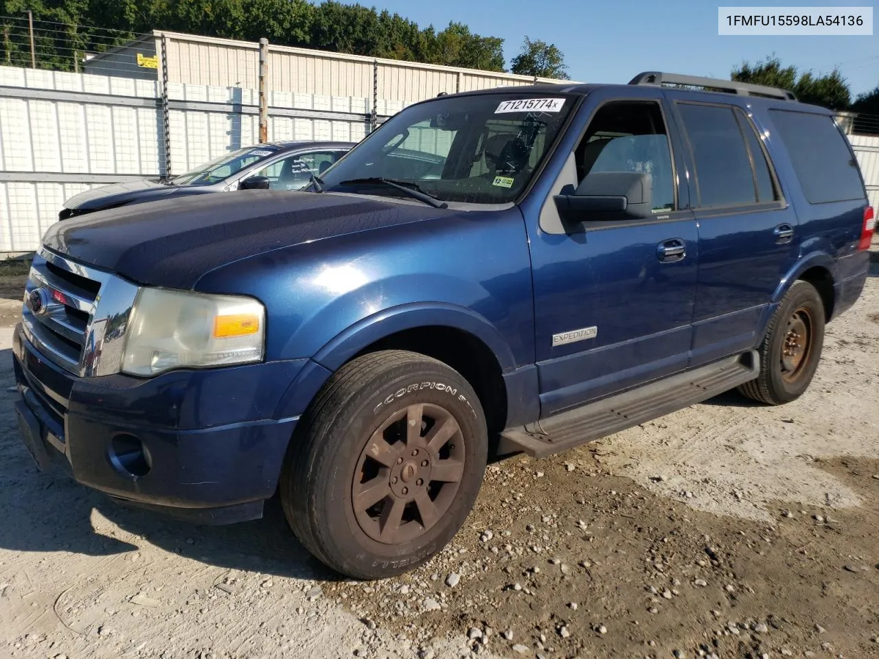 2008 Ford Expedition Xlt VIN: 1FMFU15598LA54136 Lot: 71215774