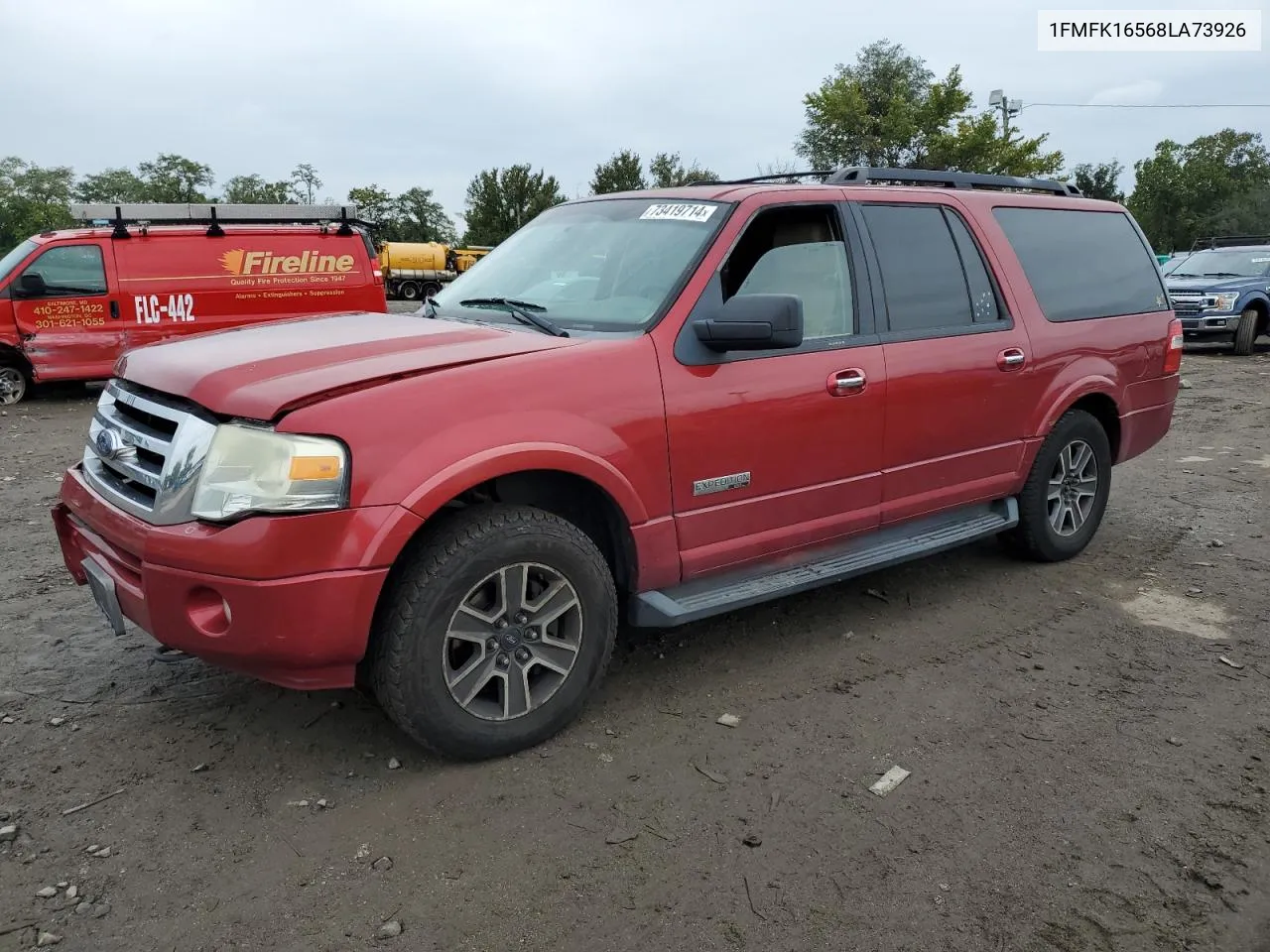 2008 Ford Expedition El Xlt VIN: 1FMFK16568LA73926 Lot: 73419714