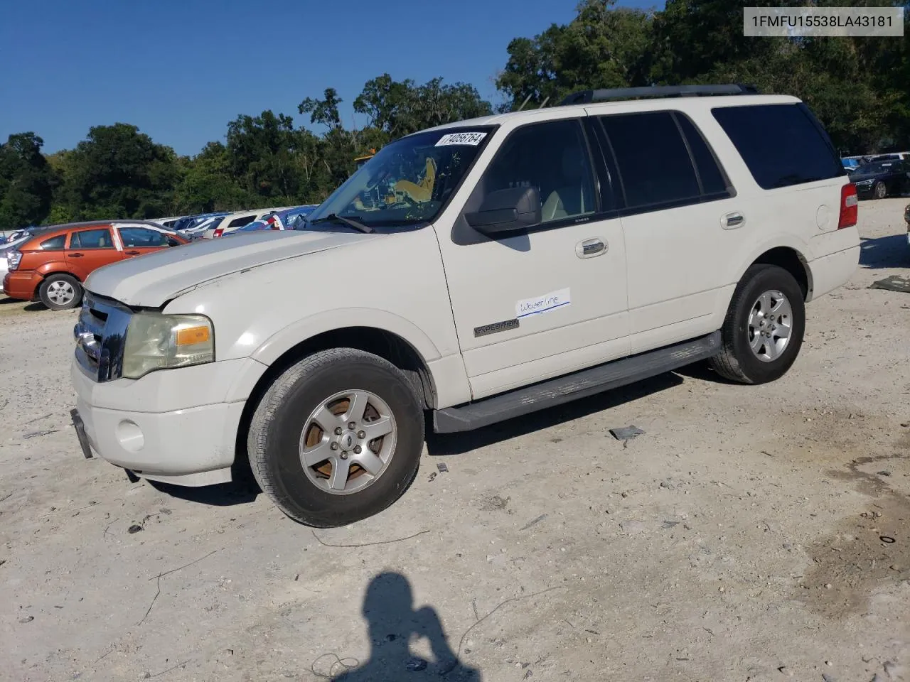 2008 Ford Expedition Xlt VIN: 1FMFU15538LA43181 Lot: 74056764