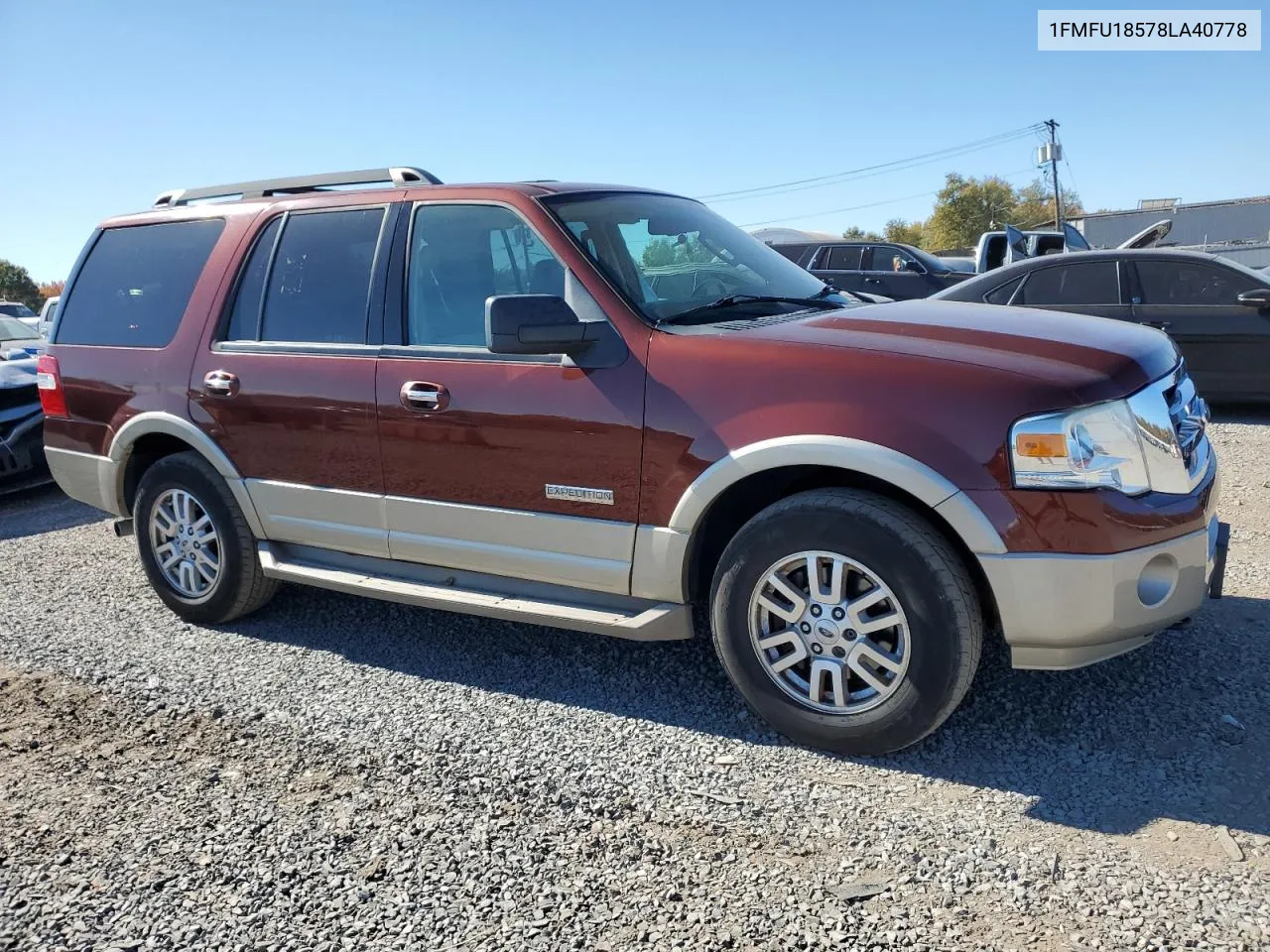 2008 Ford Expedition Eddie Bauer VIN: 1FMFU18578LA40778 Lot: 76354934