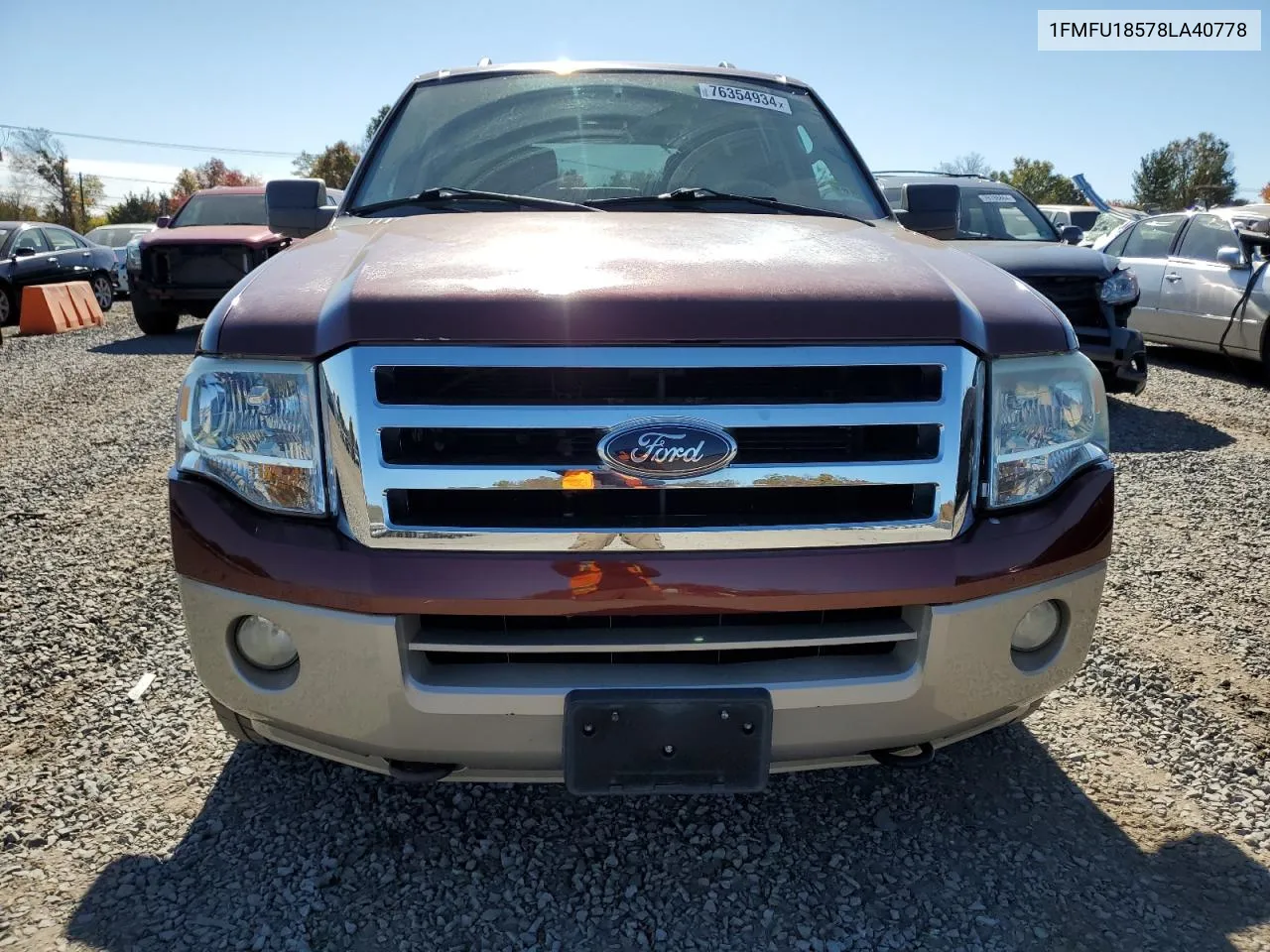 2008 Ford Expedition Eddie Bauer VIN: 1FMFU18578LA40778 Lot: 76354934