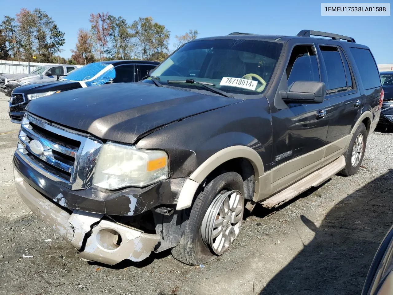 2008 Ford Expedition Eddie Bauer VIN: 1FMFU17538LA01588 Lot: 76718014