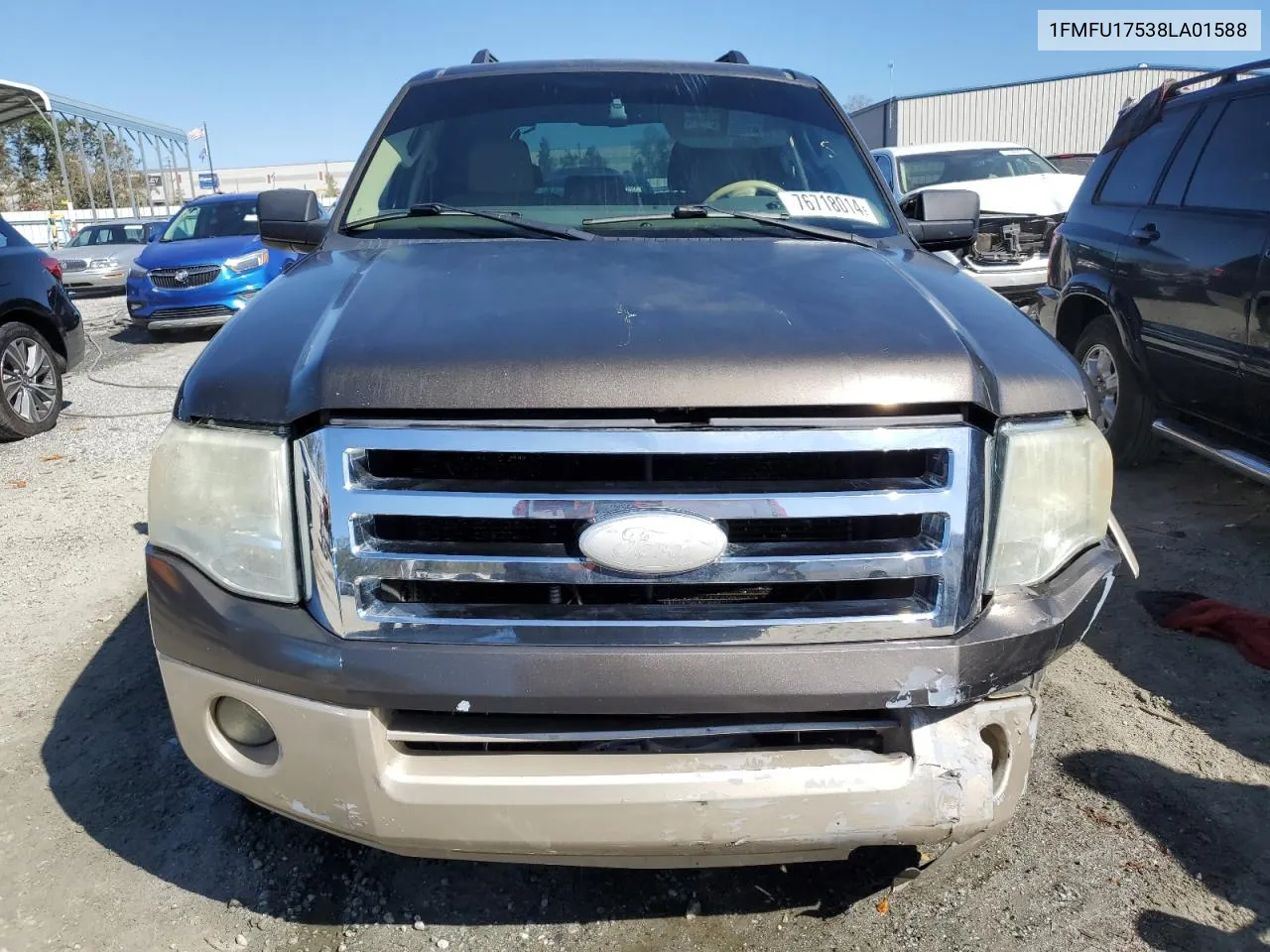 2008 Ford Expedition Eddie Bauer VIN: 1FMFU17538LA01588 Lot: 76718014