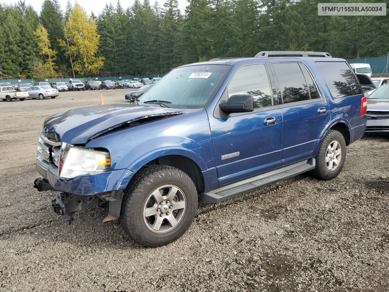 2008 Ford Expedition Xlt VIN: 1FMFU15538LA50034 Lot: 77892014