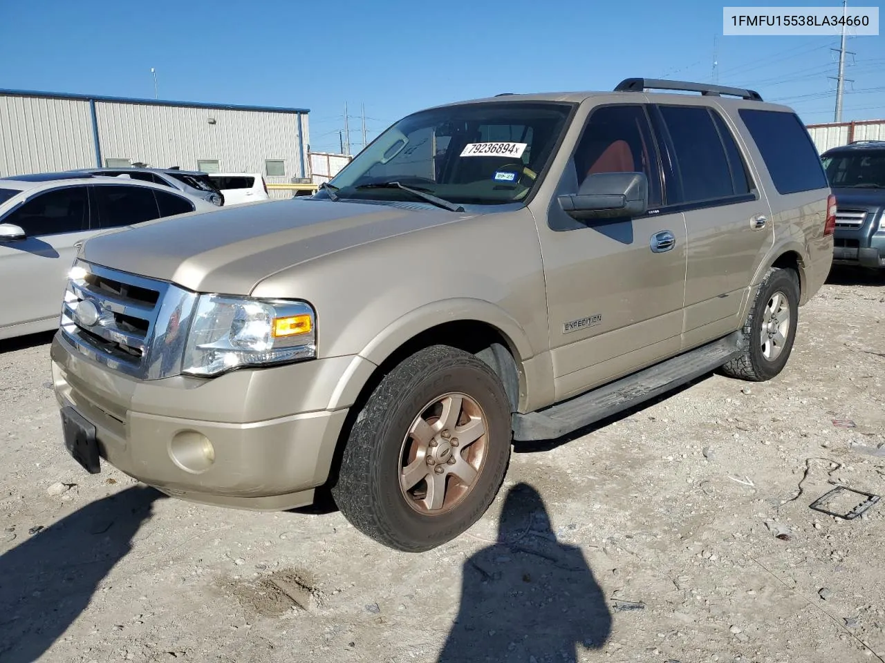 2008 Ford Expedition Xlt VIN: 1FMFU15538LA34660 Lot: 79236894