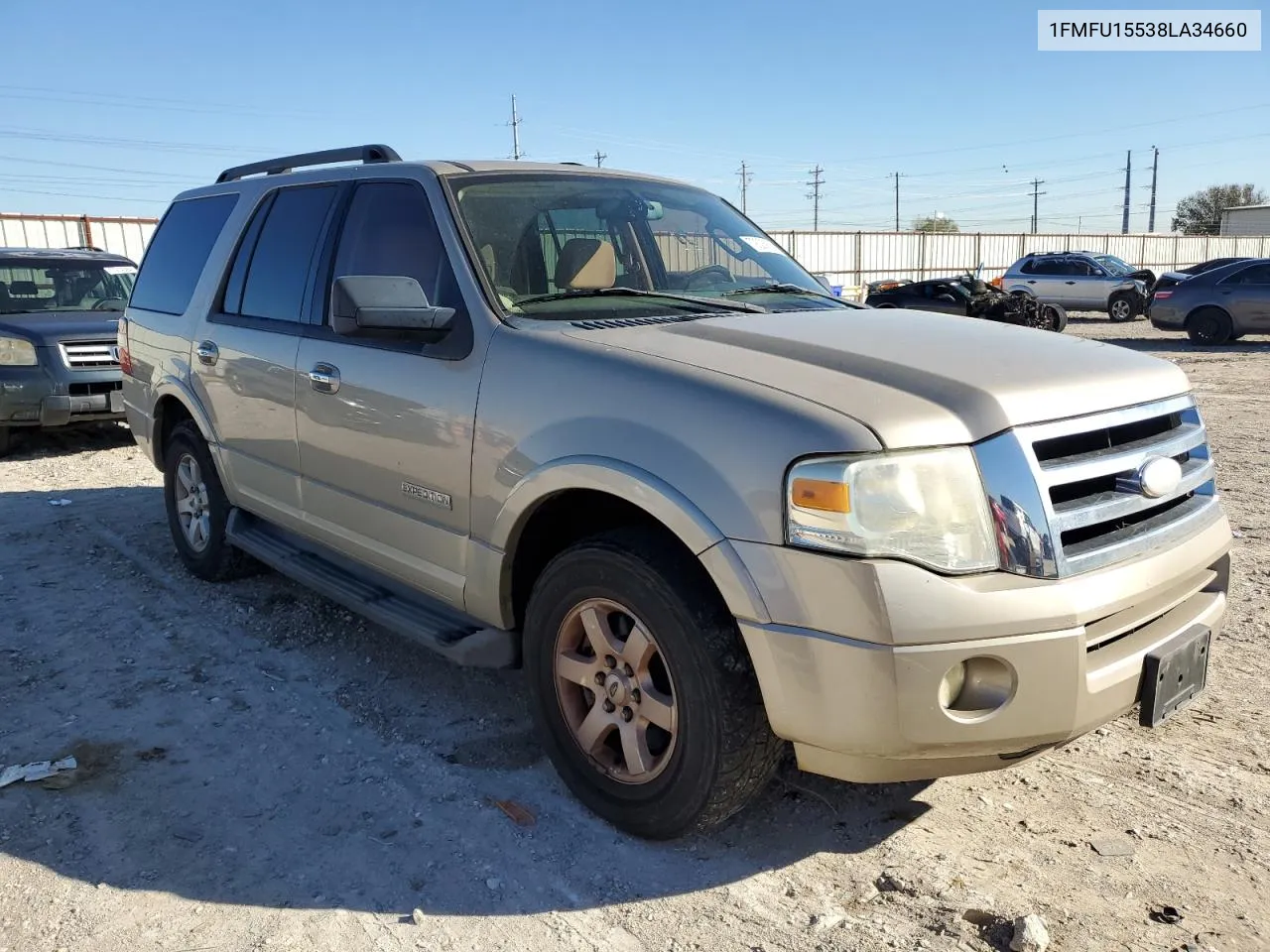 2008 Ford Expedition Xlt VIN: 1FMFU15538LA34660 Lot: 79236894