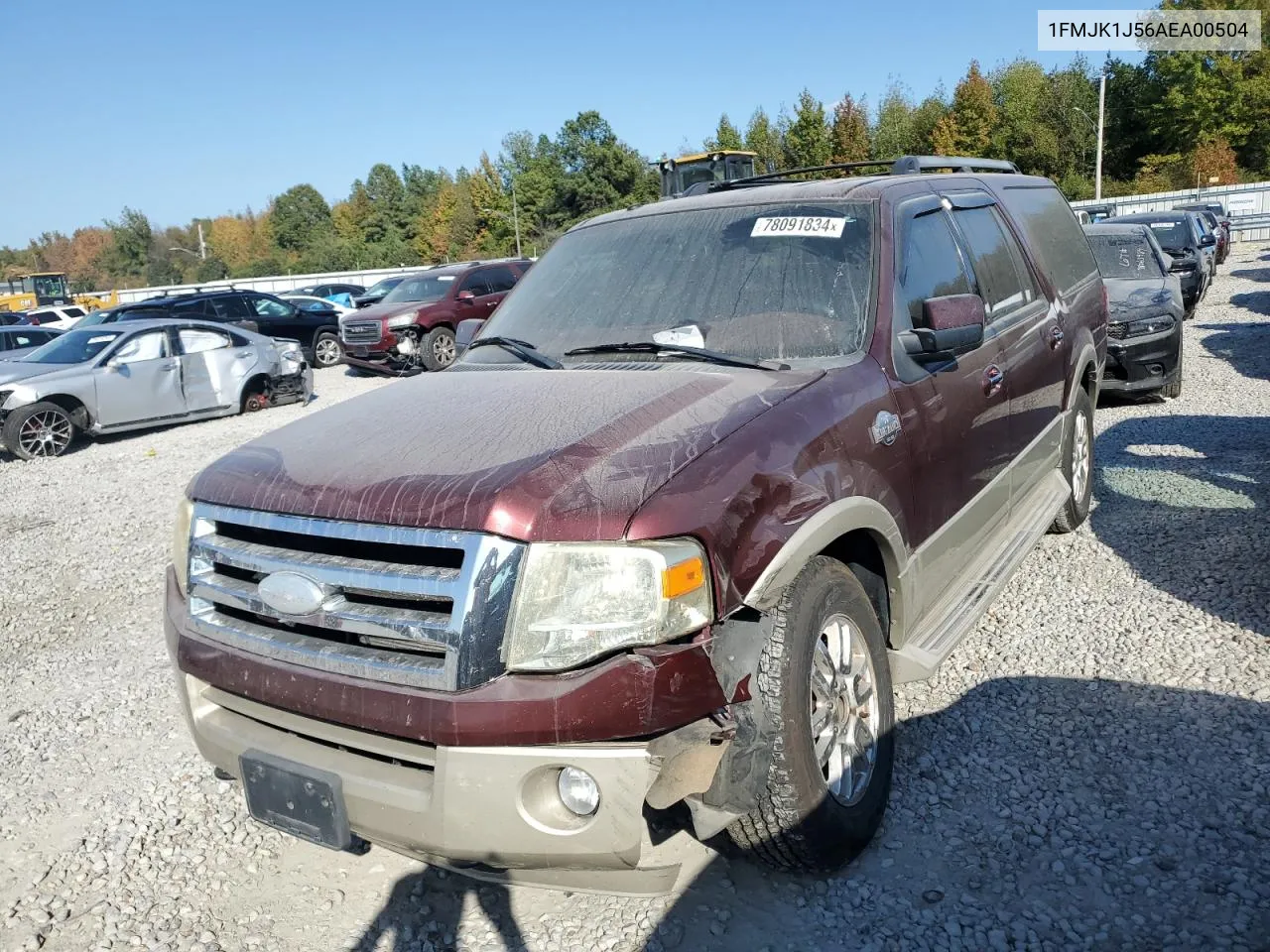 2010 Ford Expedition El Eddie Bauer VIN: 1FMJK1J56AEA00504 Lot: 78091834