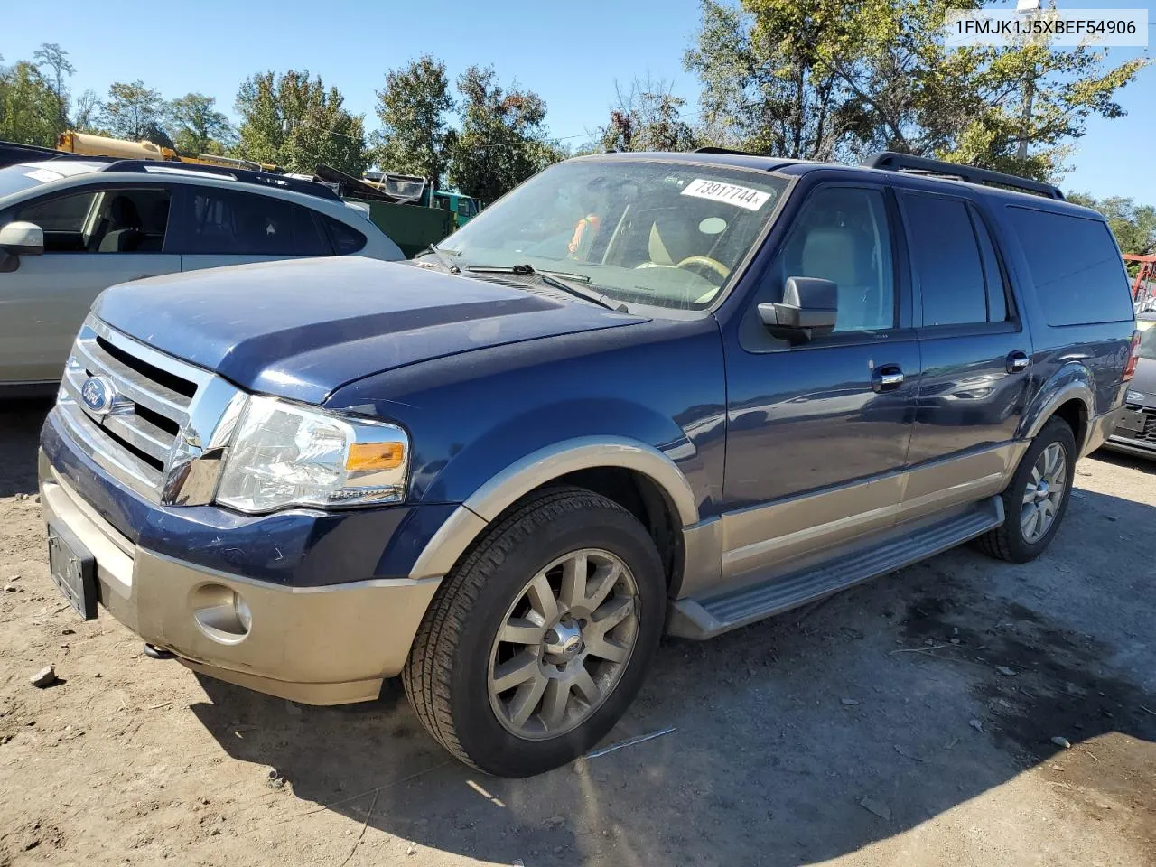 2011 Ford Expedition El Xlt VIN: 1FMJK1J5XBEF54906 Lot: 73917744