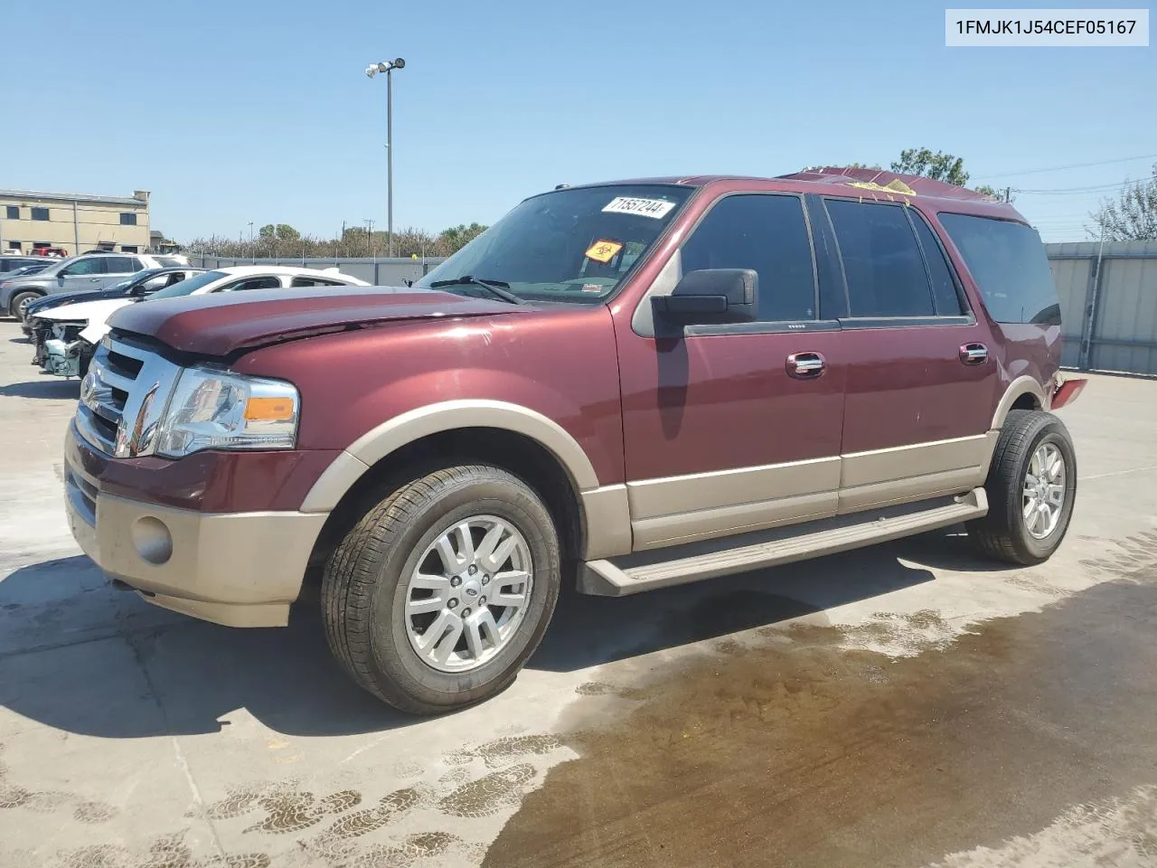 2012 Ford Expedition El Xlt VIN: 1FMJK1J54CEF05167 Lot: 71557244