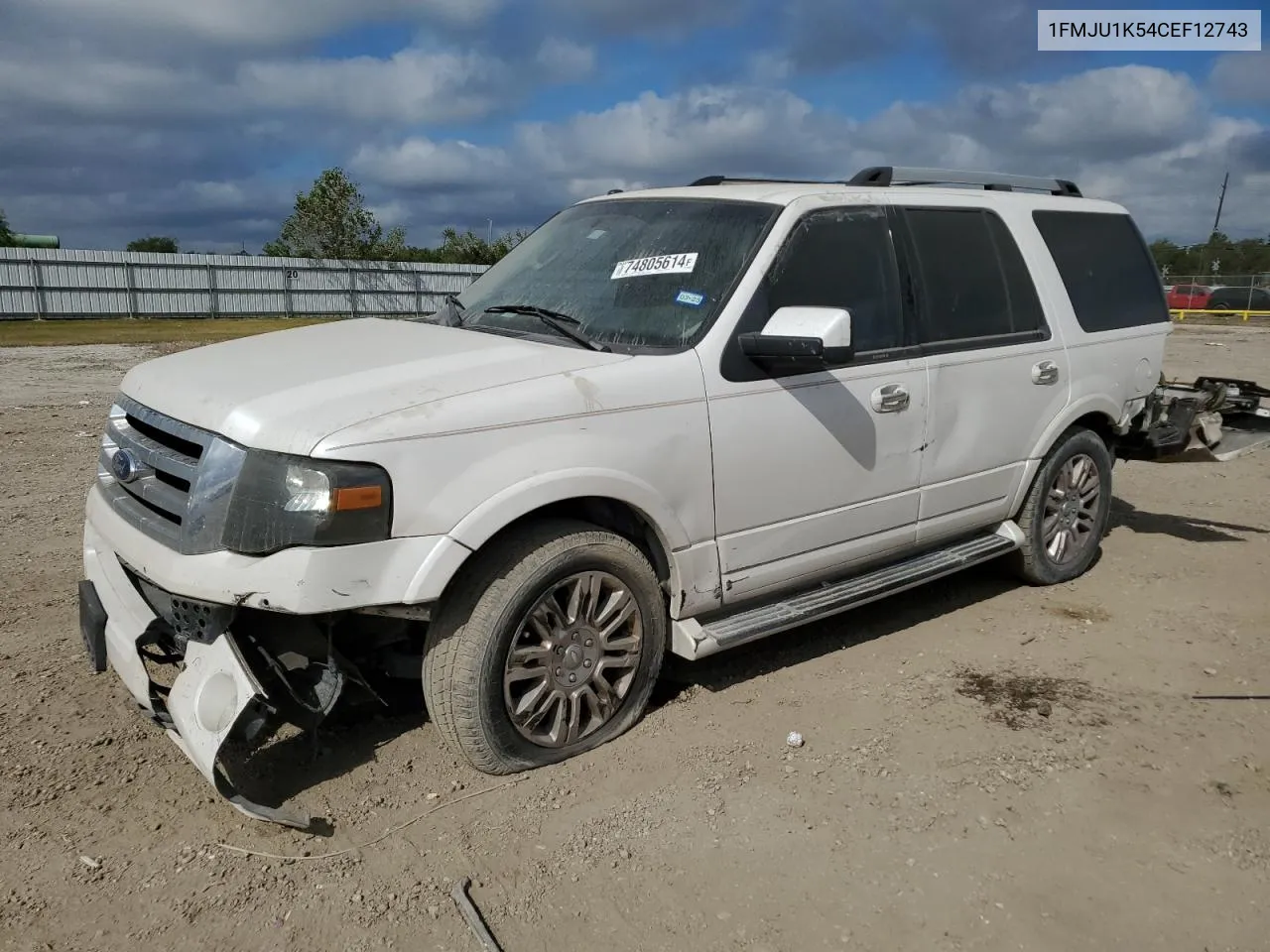 2012 Ford Expedition Limited VIN: 1FMJU1K54CEF12743 Lot: 74805614