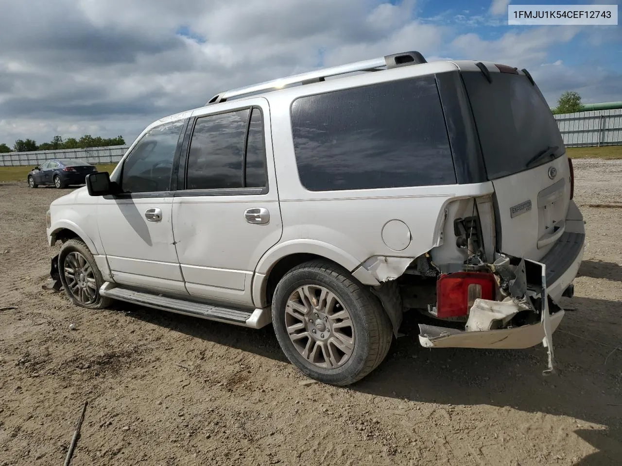 2012 Ford Expedition Limited VIN: 1FMJU1K54CEF12743 Lot: 74805614