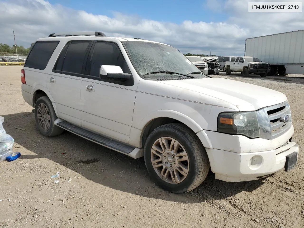 2012 Ford Expedition Limited VIN: 1FMJU1K54CEF12743 Lot: 74805614