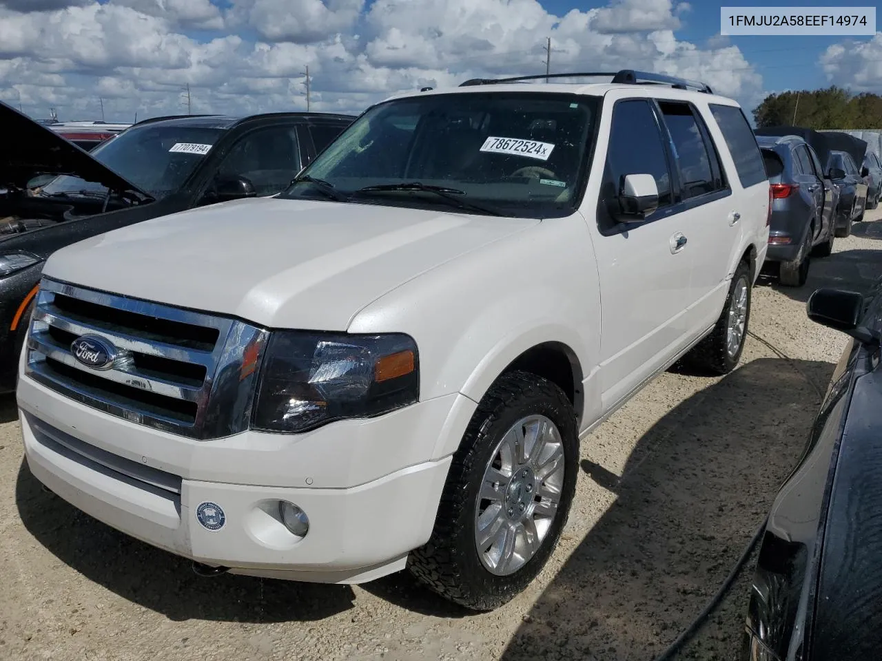 2014 Ford Expedition Limited VIN: 1FMJU2A58EEF14974 Lot: 78672524