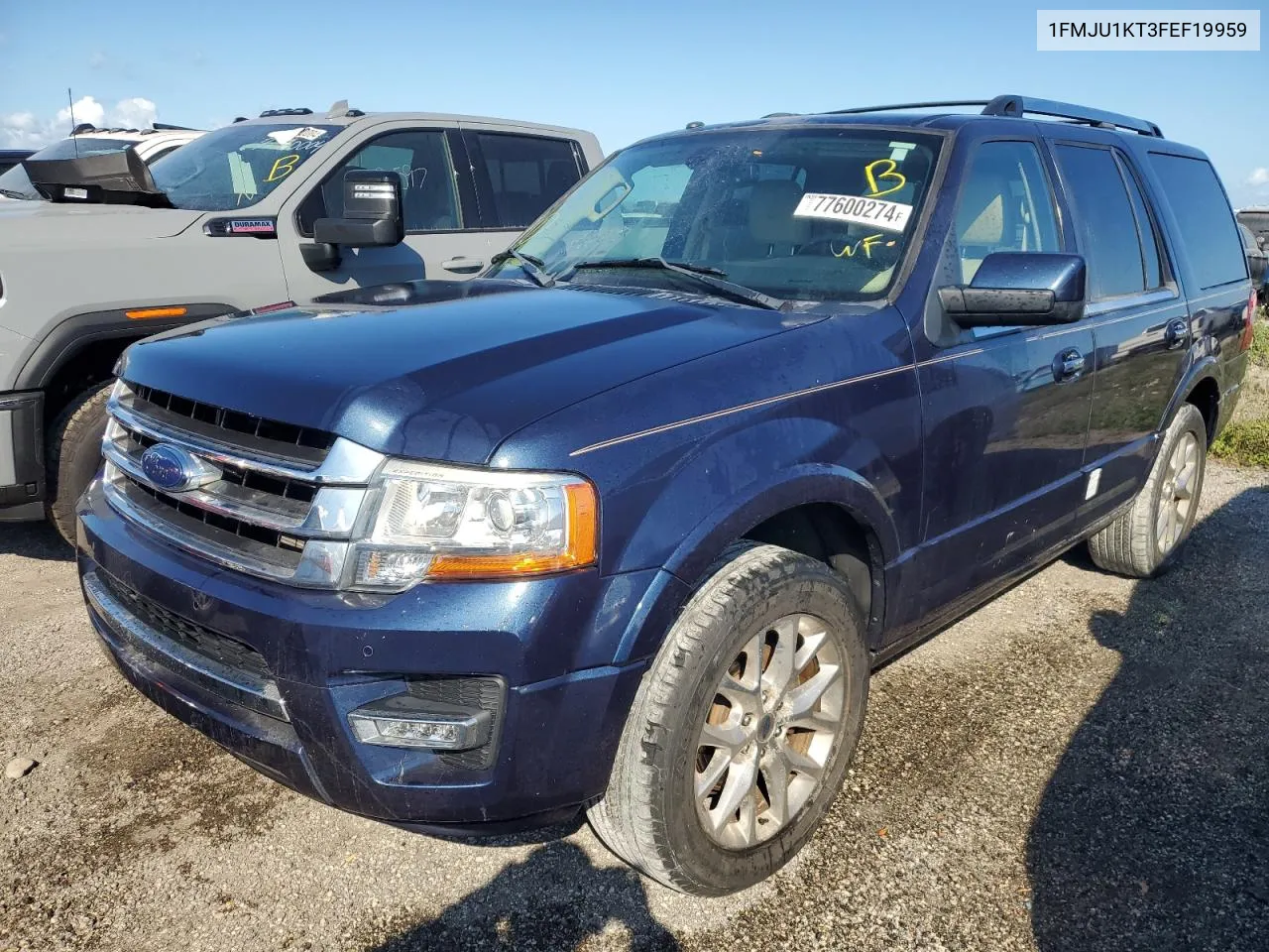 2015 Ford Expedition Limited VIN: 1FMJU1KT3FEF19959 Lot: 77600274