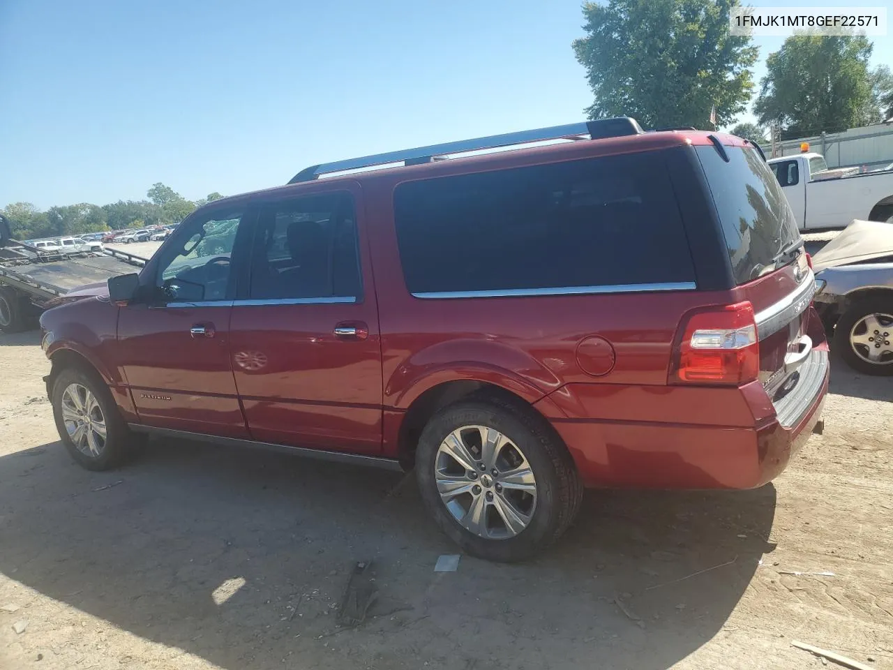 2016 Ford Expedition El Platinum VIN: 1FMJK1MT8GEF22571 Lot: 73609424