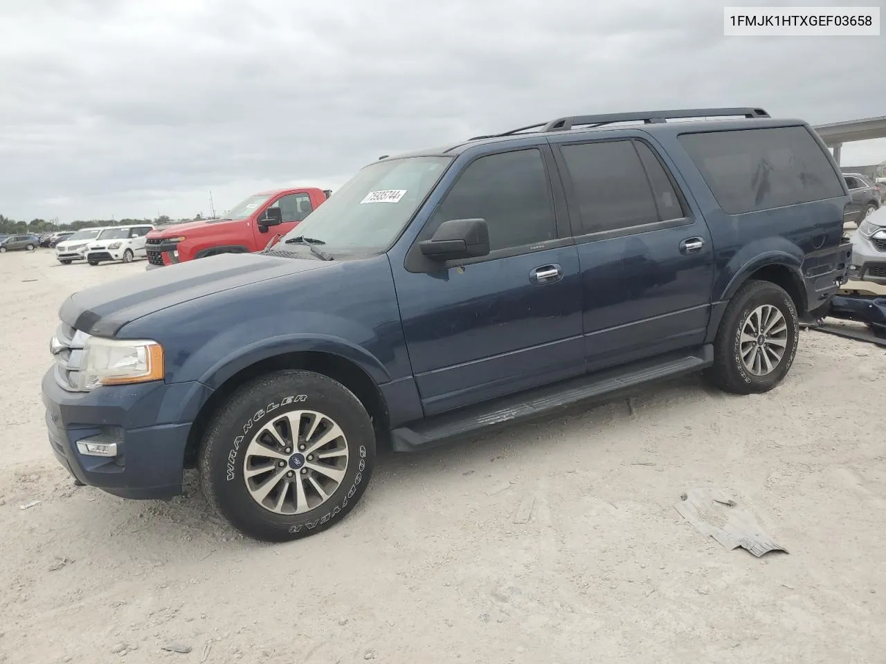 2016 Ford Expedition El Xlt VIN: 1FMJK1HTXGEF03658 Lot: 75935744