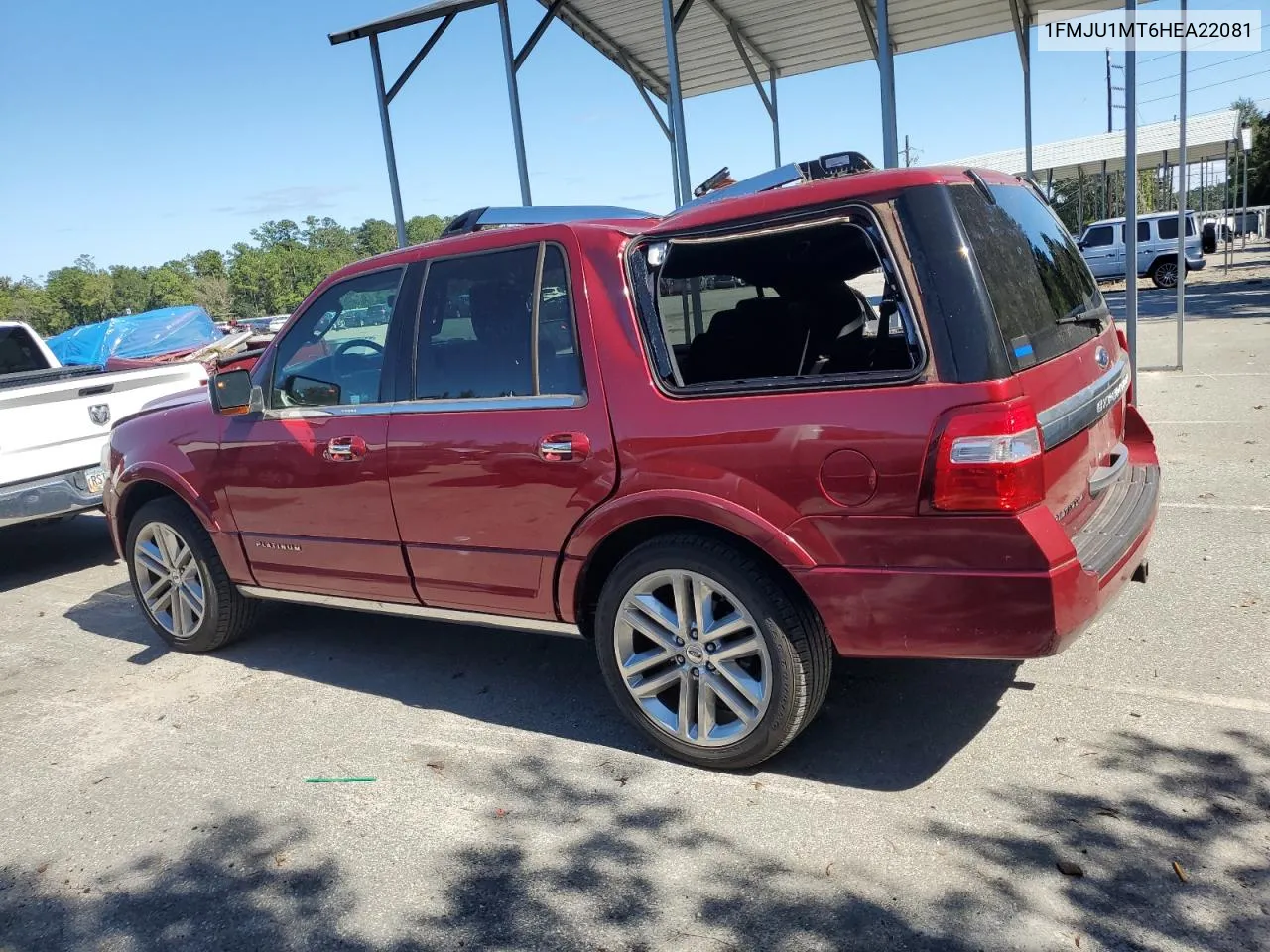 2017 Ford Expedition Platinum VIN: 1FMJU1MT6HEA22081 Lot: 75739384