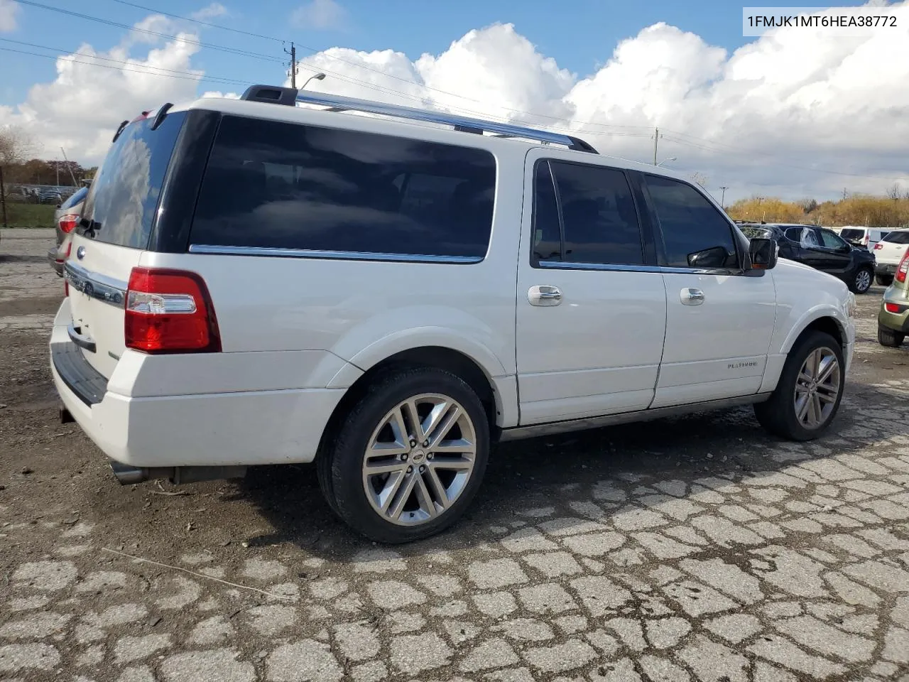 1FMJK1MT6HEA38772 2017 Ford Expedition El Platinum