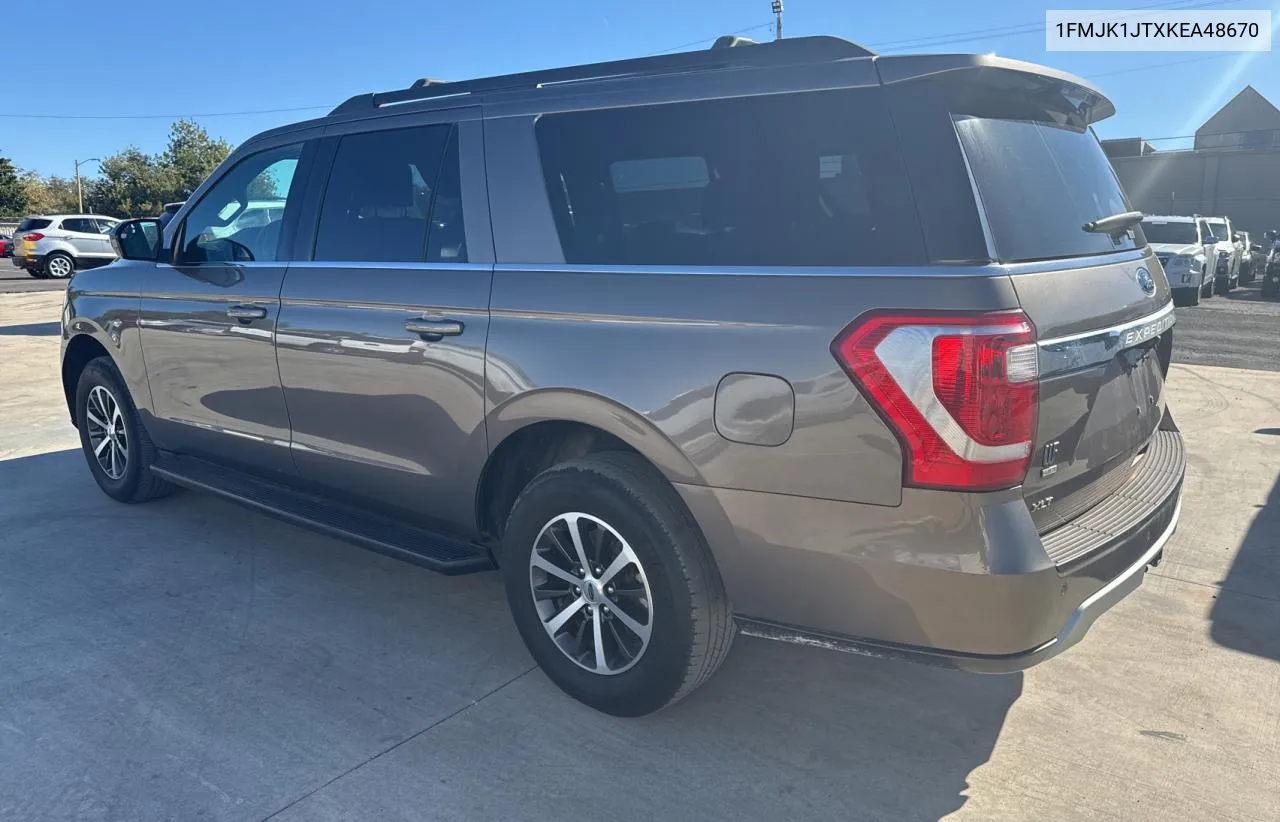 2019 Ford Expedition Max Xlt VIN: 1FMJK1JTXKEA48670 Lot: 79905984