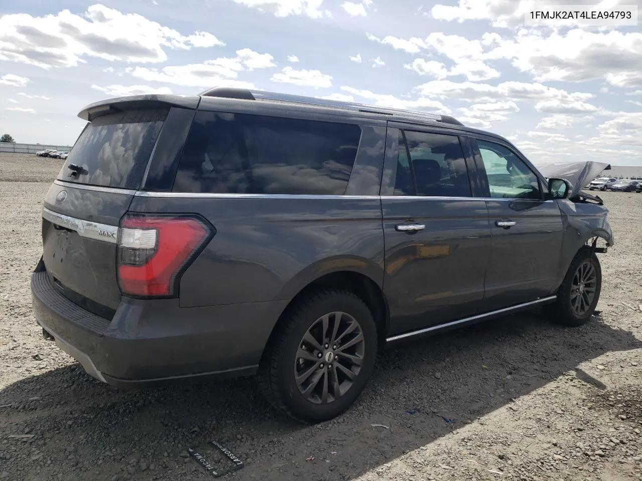 2020 Ford Expedition Max Limited VIN: 1FMJK2AT4LEA94793 Lot: 57356734