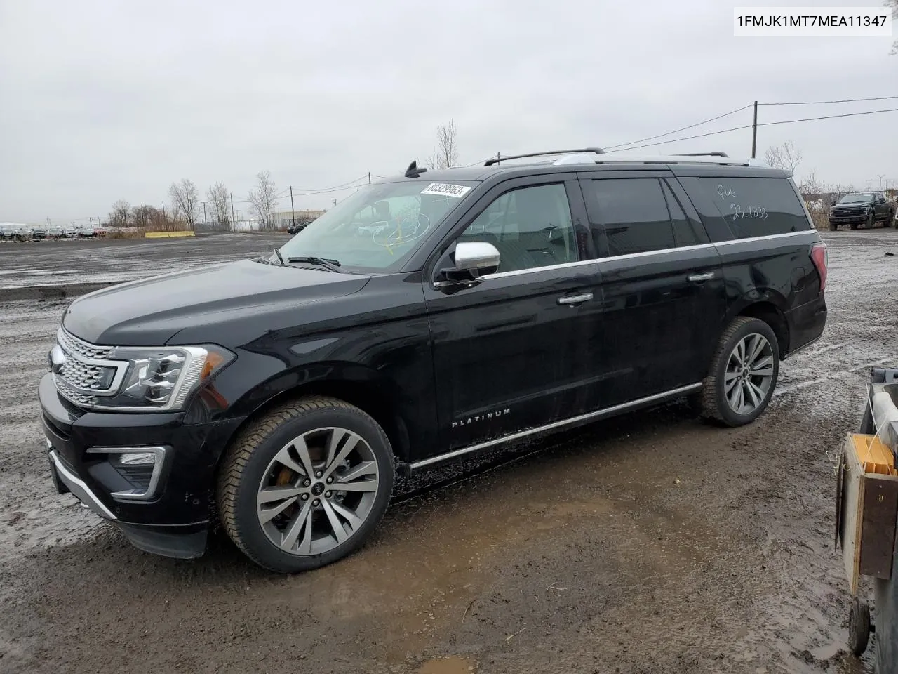 2021 Ford Expedition Max Platinum VIN: 1FMJK1MT7MEA11347 Lot: 80329963