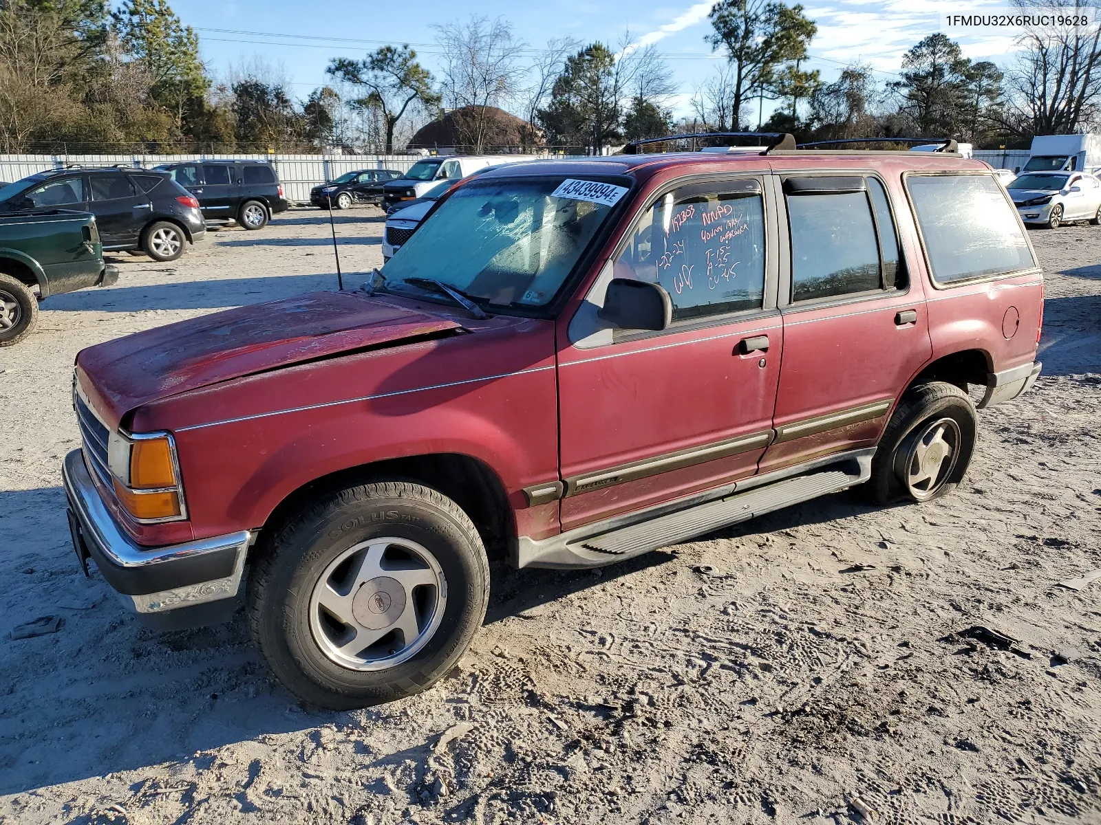 1994 Ford Explorer VIN: 1FMDU32X6RUC19628 Lot: 43439994