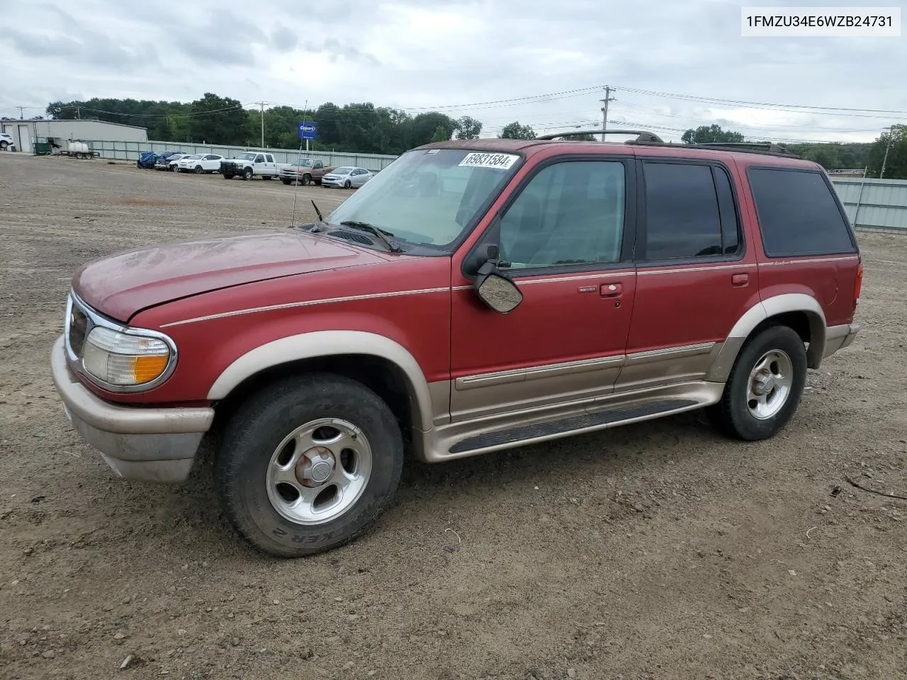 1998 Ford Explorer VIN: 1FMZU34E6WZB24731 Lot: 69831584