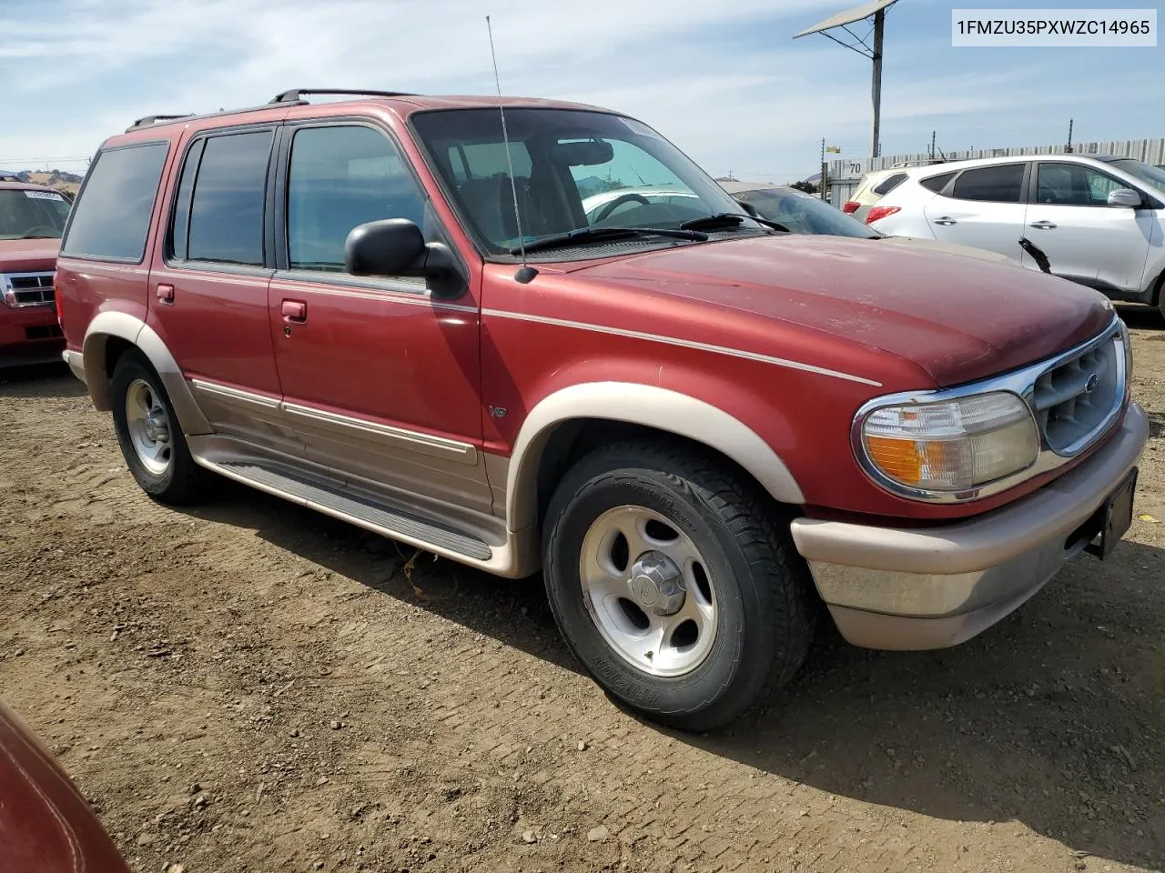 1998 Ford Explorer VIN: 1FMZU35PXWZC14965 Lot: 70908454