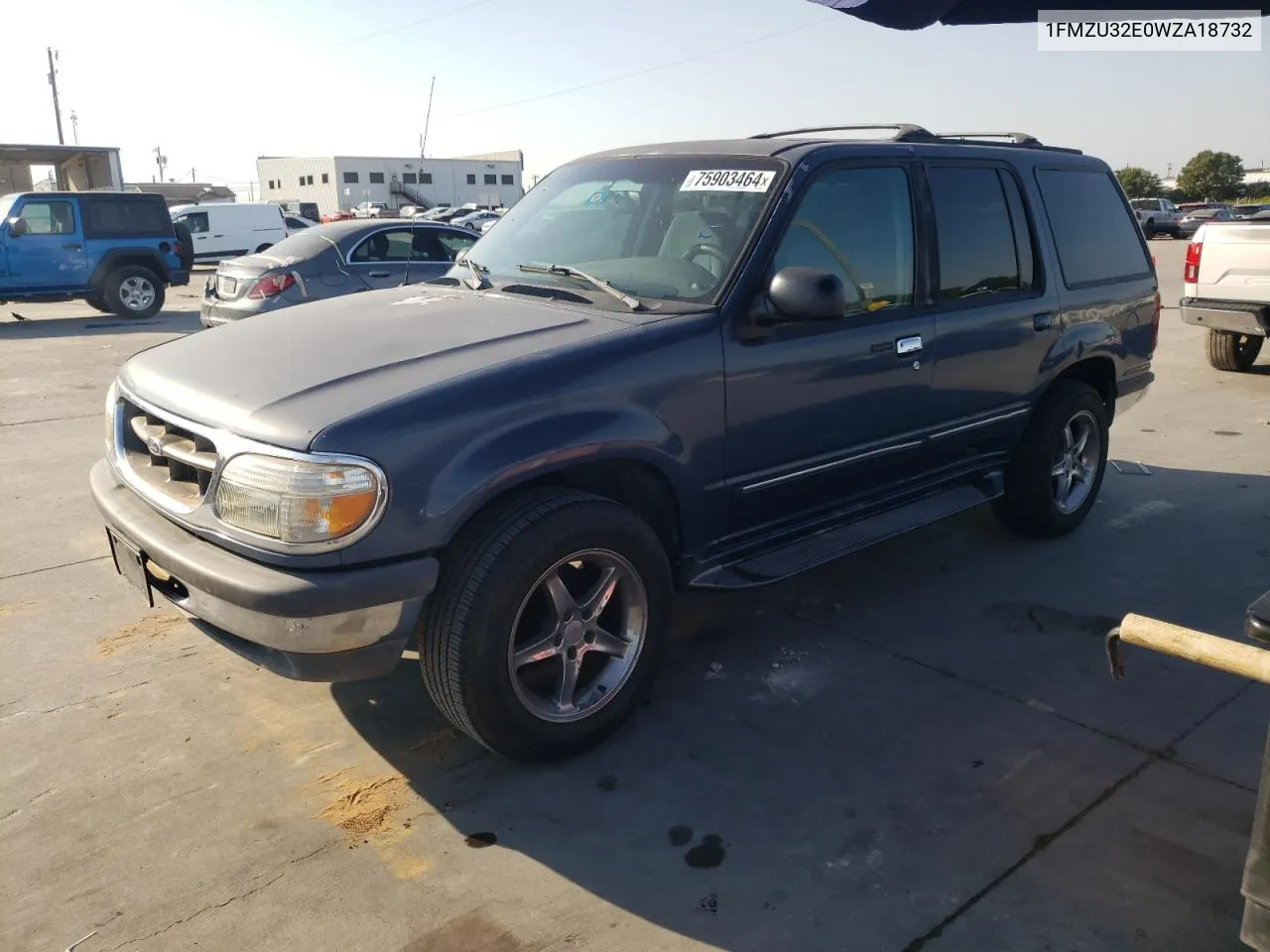 1998 Ford Explorer VIN: 1FMZU32E0WZA18732 Lot: 75903464