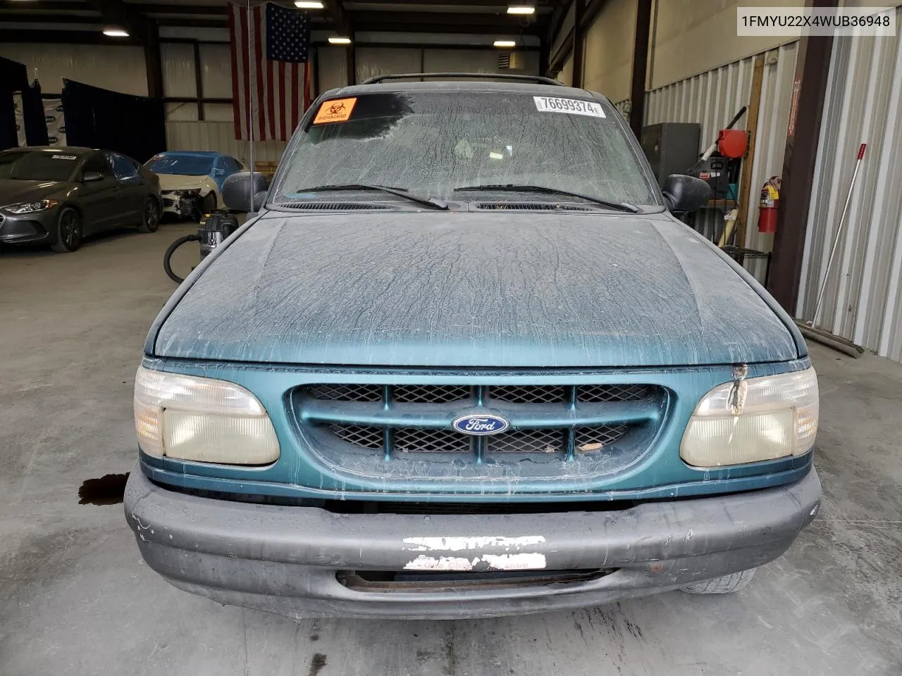 1998 Ford Explorer VIN: 1FMYU22X4WUB36948 Lot: 76699374