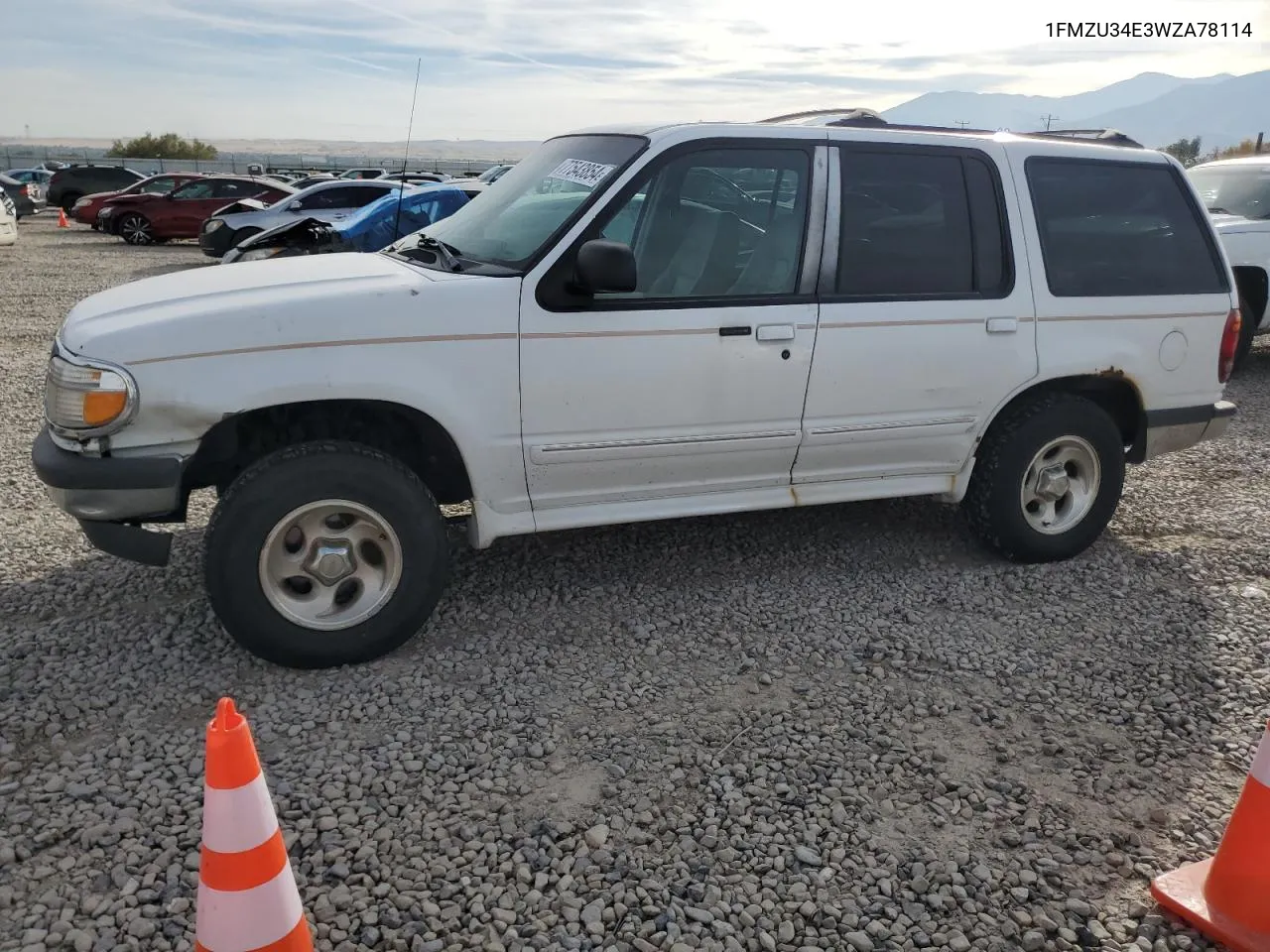 1998 Ford Explorer VIN: 1FMZU34E3WZA78114 Lot: 77543854