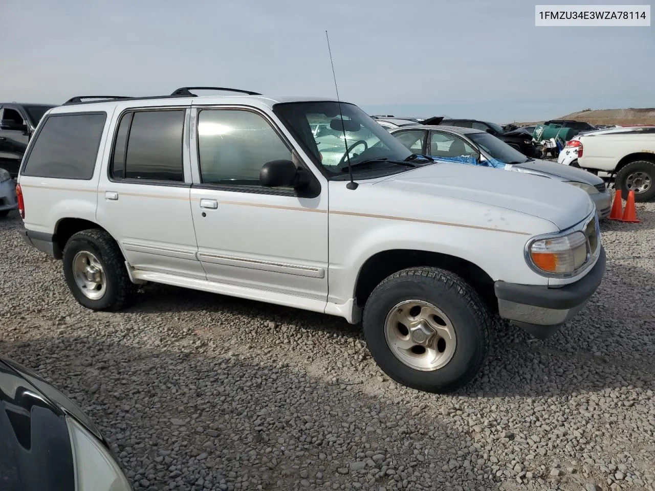 1998 Ford Explorer VIN: 1FMZU34E3WZA78114 Lot: 77543854