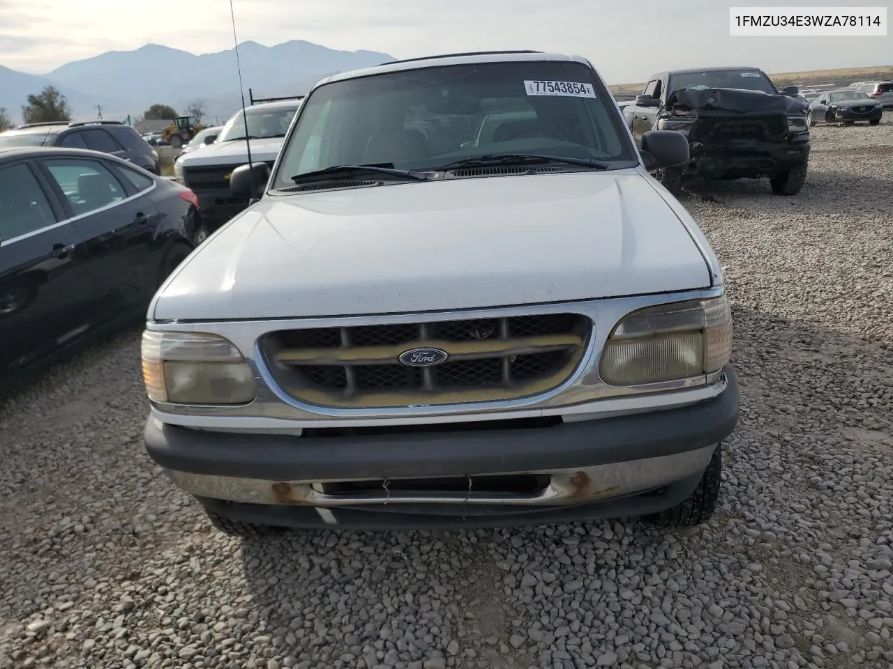 1998 Ford Explorer VIN: 1FMZU34E3WZA78114 Lot: 77543854