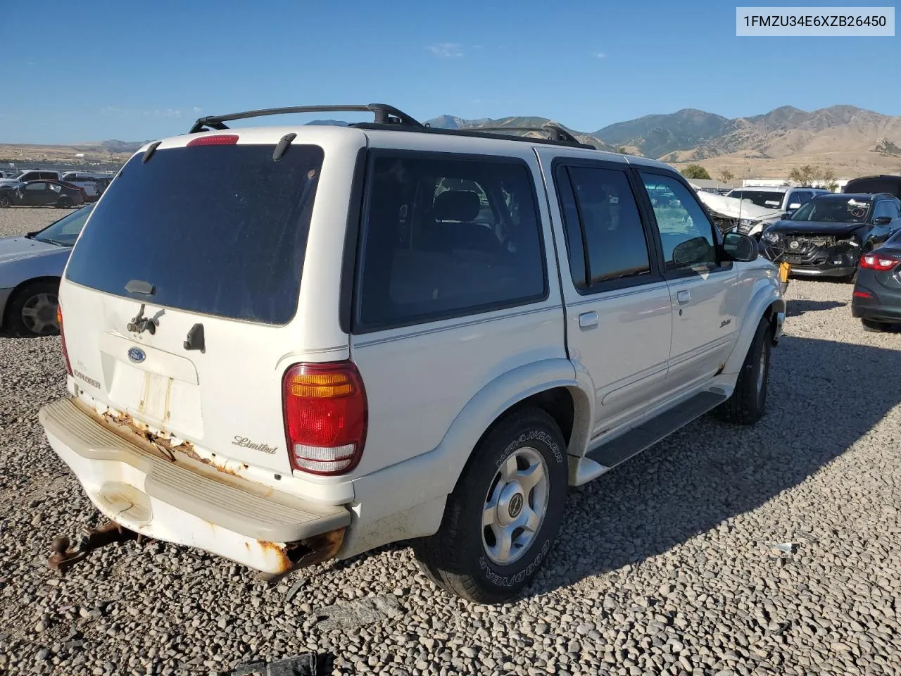 1999 Ford Explorer VIN: 1FMZU34E6XZB26450 Lot: 67345324