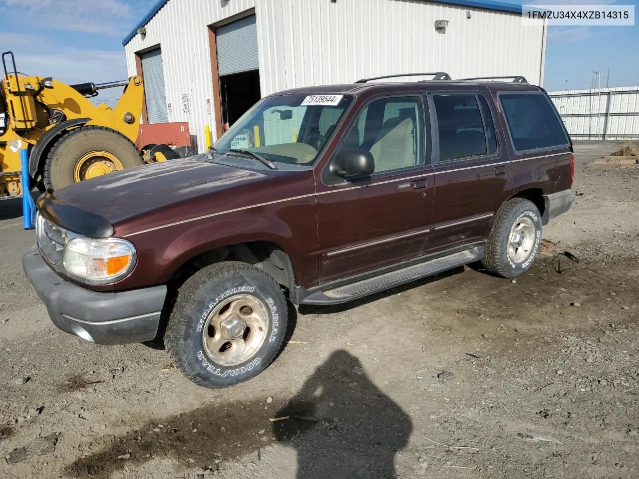 1999 Ford Explorer VIN: 1FMZU34X4XZB14315 Lot: 75139544