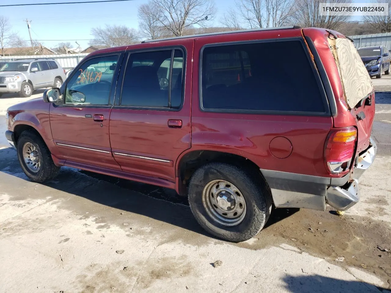 2000 Ford Explorer Xlt VIN: 1FMZU73E9YUB22450 Lot: 37754674