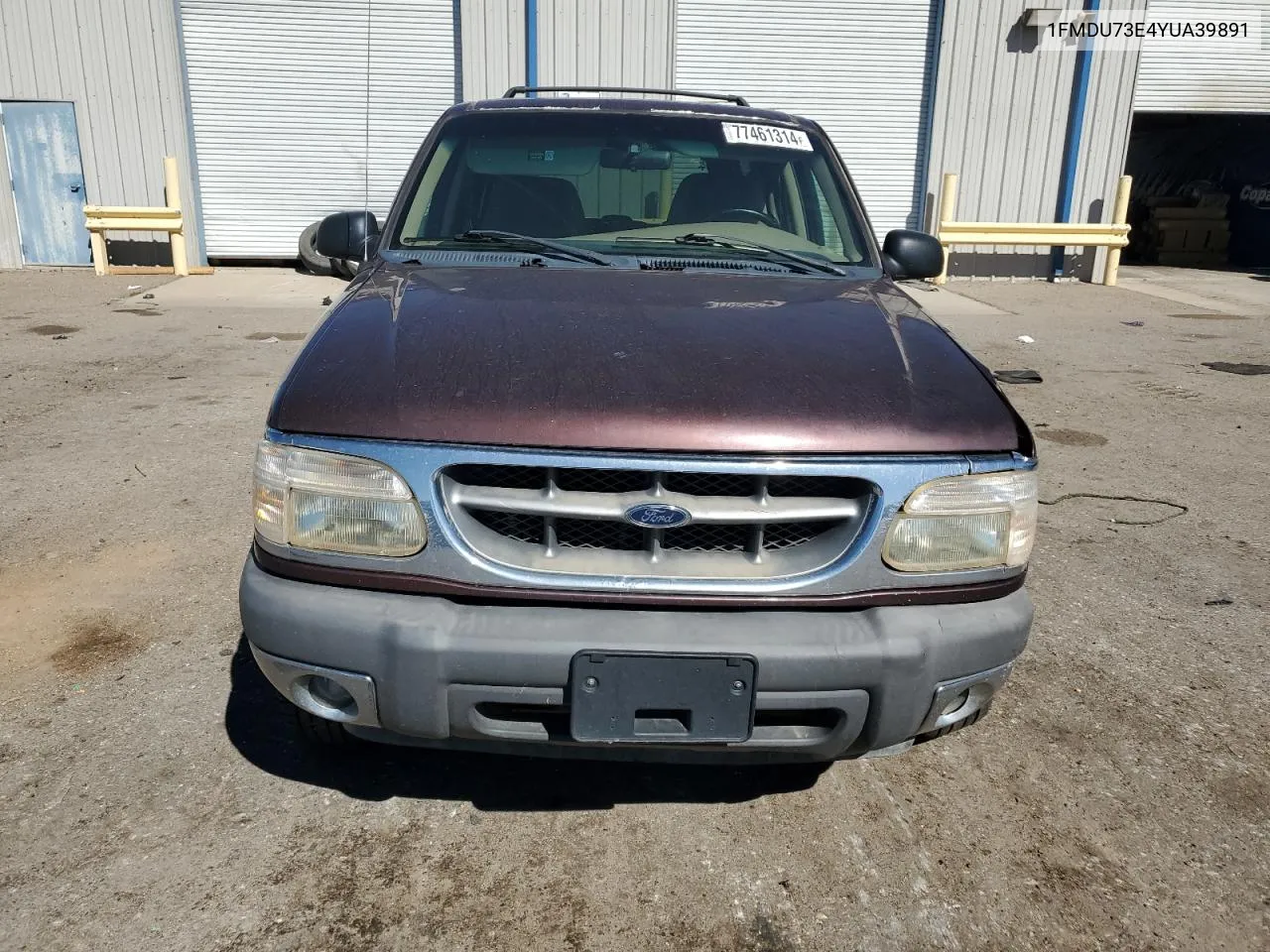 2000 Ford Explorer Xlt VIN: 1FMDU73E4YUA39891 Lot: 77461314