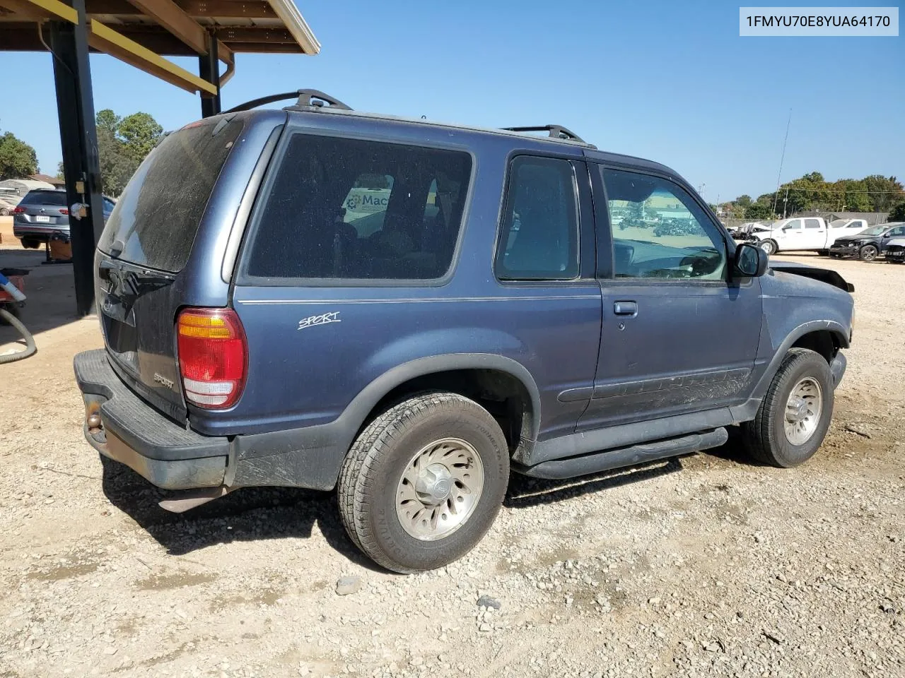 2000 Ford Explorer Sport VIN: 1FMYU70E8YUA64170 Lot: 77865584