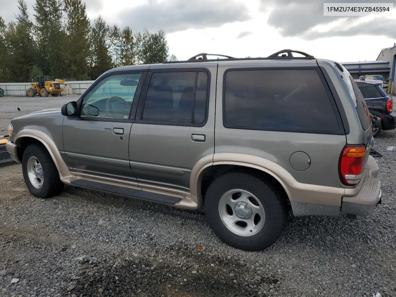 2000 Ford Explorer Eddie Bauer VIN: 1FMZU74E3YZB45594 Lot: 79420944