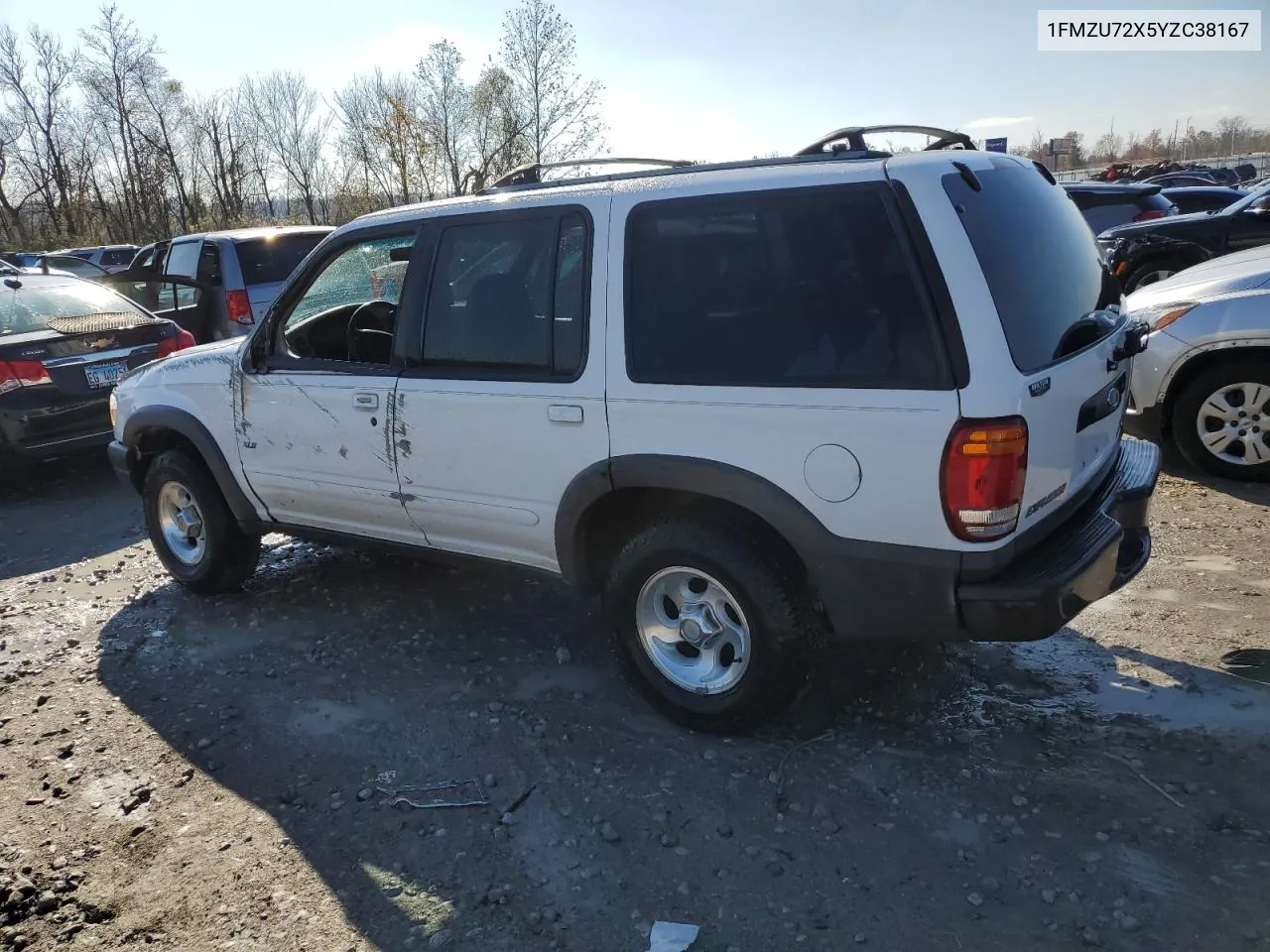 2000 Ford Explorer Xls VIN: 1FMZU72X5YZC38167 Lot: 80101584