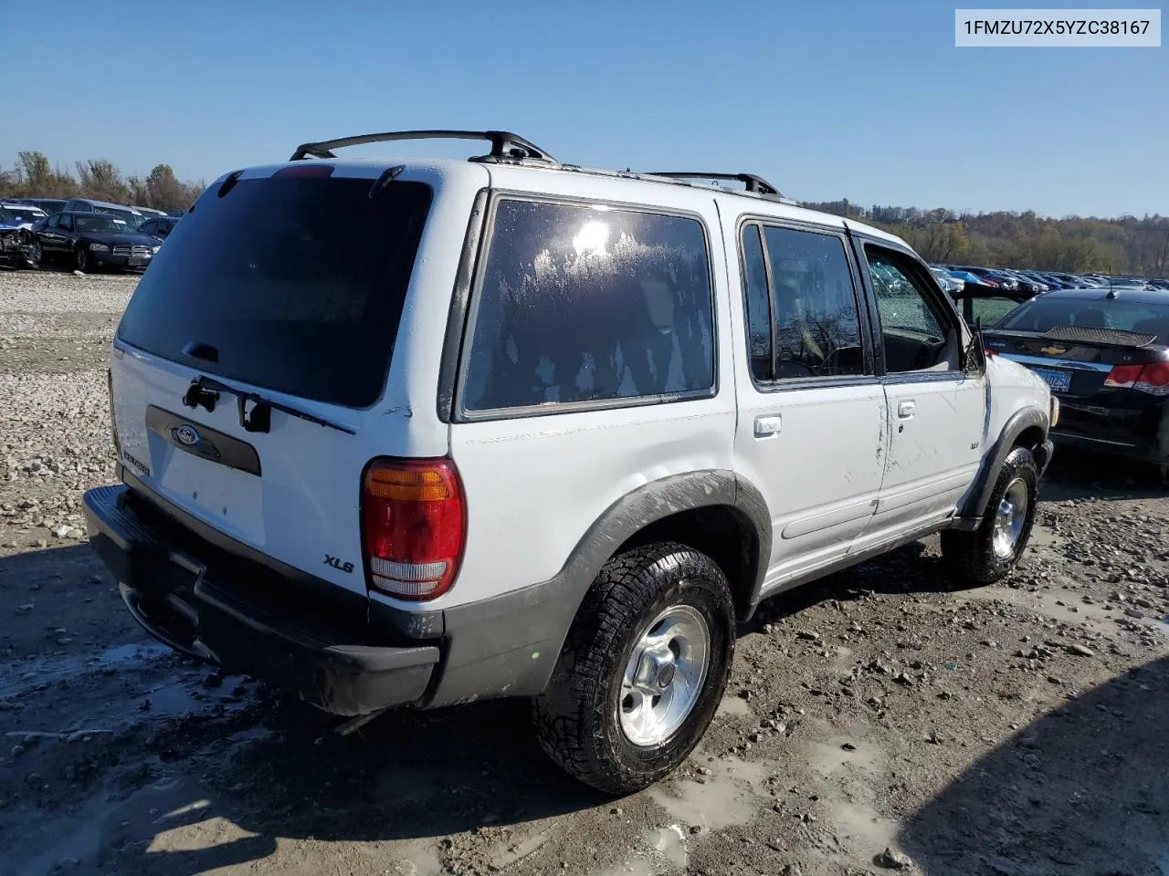 2000 Ford Explorer Xls VIN: 1FMZU72X5YZC38167 Lot: 80101584