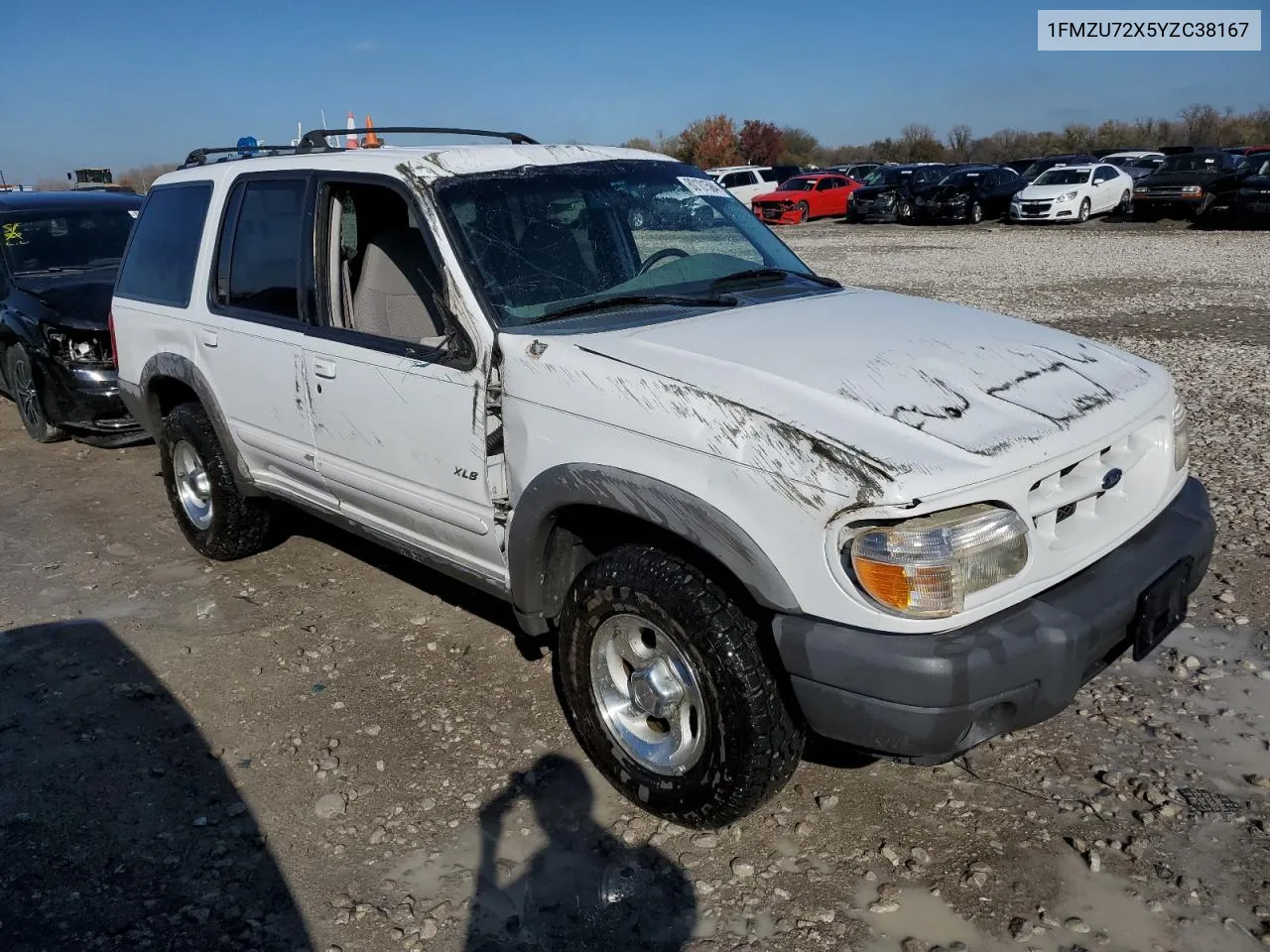 2000 Ford Explorer Xls VIN: 1FMZU72X5YZC38167 Lot: 80101584