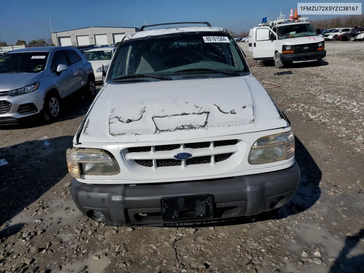 2000 Ford Explorer Xls VIN: 1FMZU72X5YZC38167 Lot: 80101584