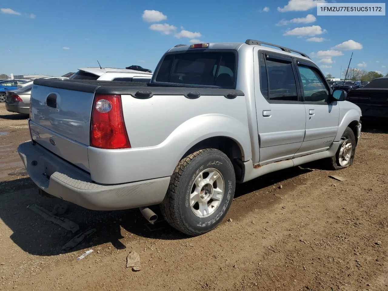 2001 Ford Explorer Sport Trac VIN: 1FMZU77E51UC51172 Lot: 72809954