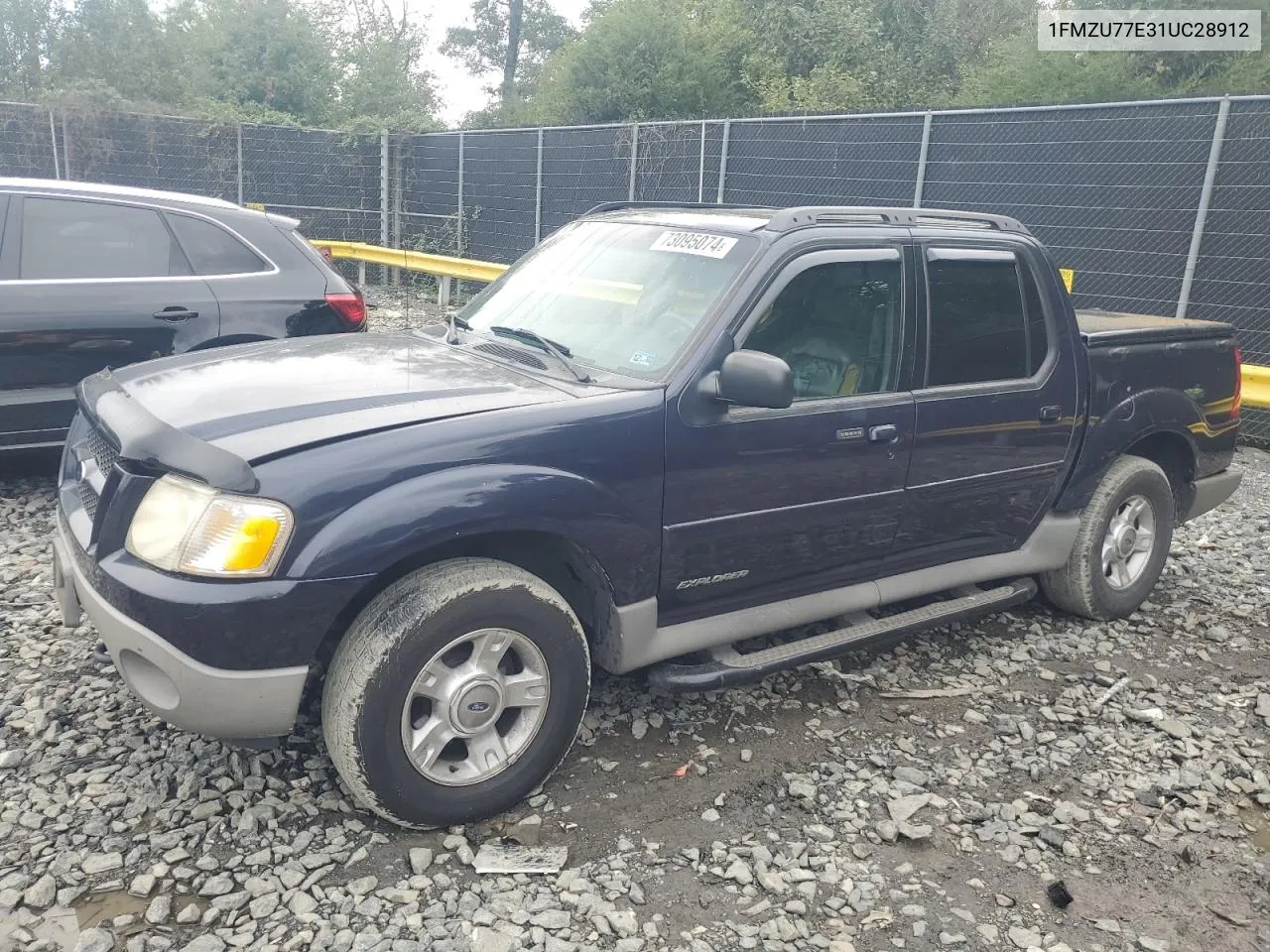 2001 Ford Explorer Sport Trac VIN: 1FMZU77E31UC28912 Lot: 73095074