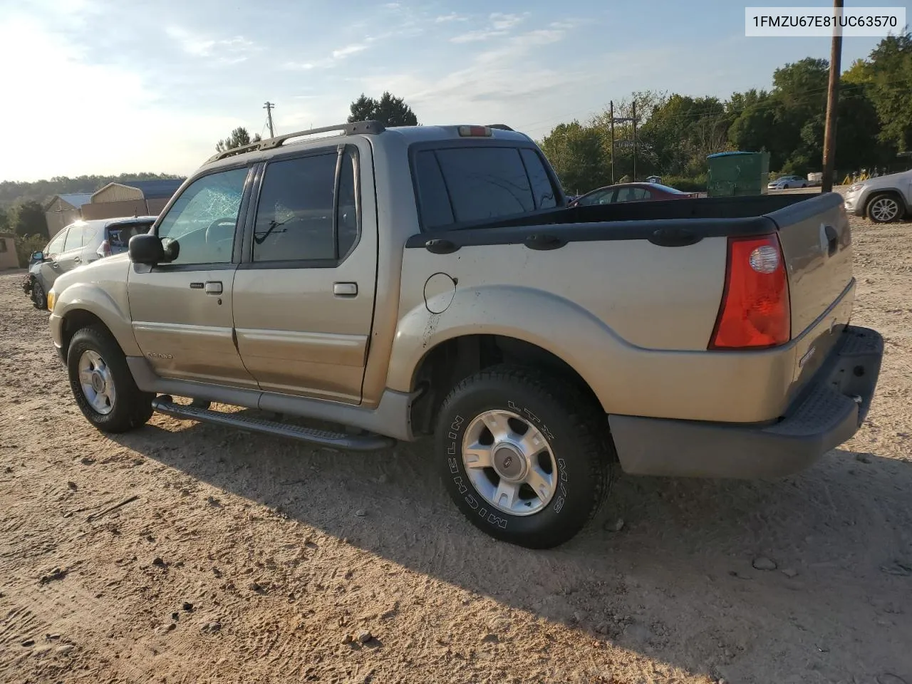 2001 Ford Explorer Sport Trac VIN: 1FMZU67E81UC63570 Lot: 74058134