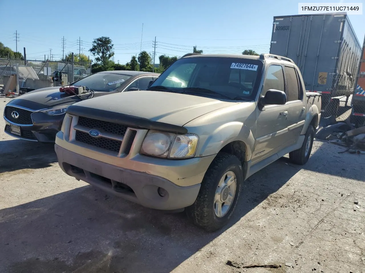 2001 Ford Explorer Sport Trac VIN: 1FMZU77E11UC71449 Lot: 74927644