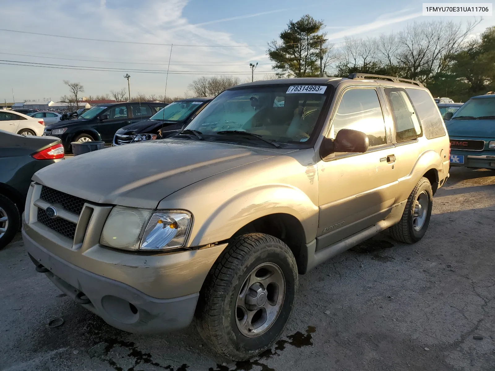 2001 Ford Explorer Sport VIN: 1FMYU70E31UA11706 Lot: 78314993