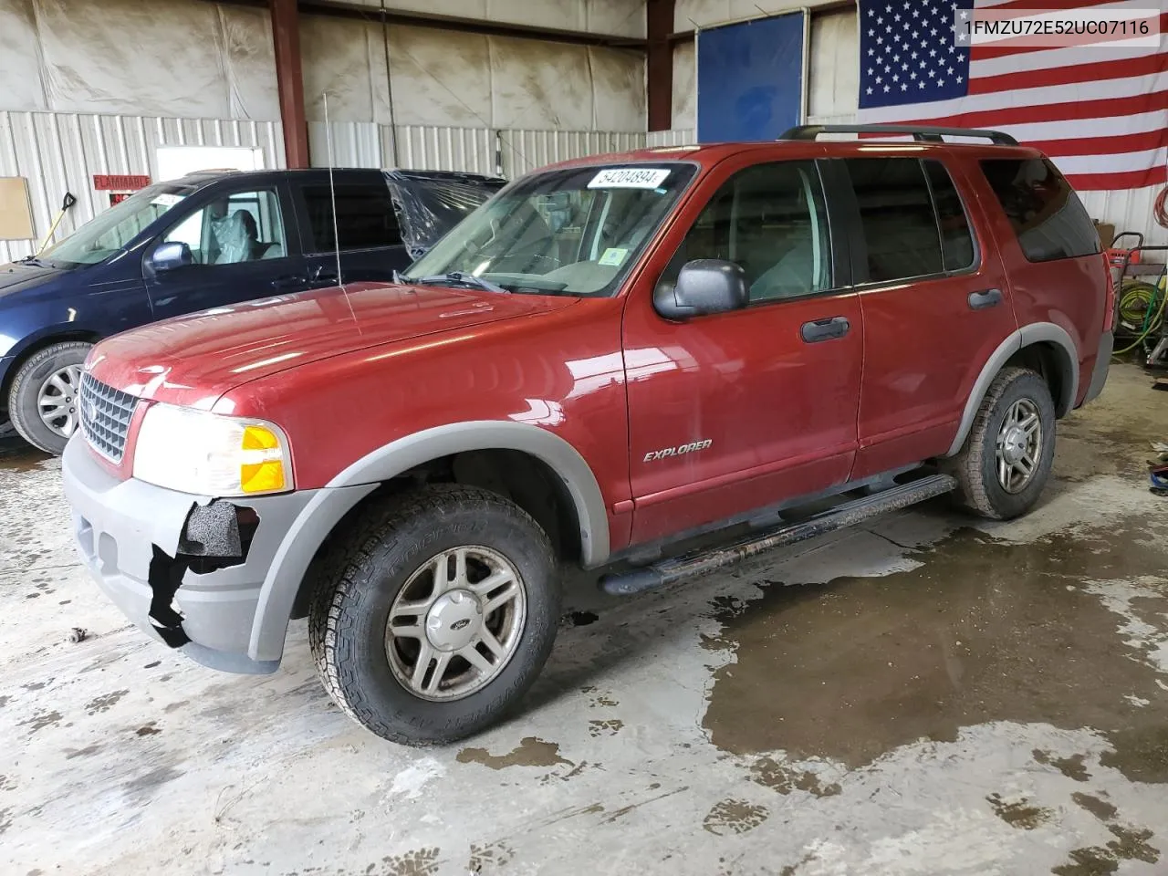 2002 Ford Explorer Xls VIN: 1FMZU72E52UC07116 Lot: 54204894