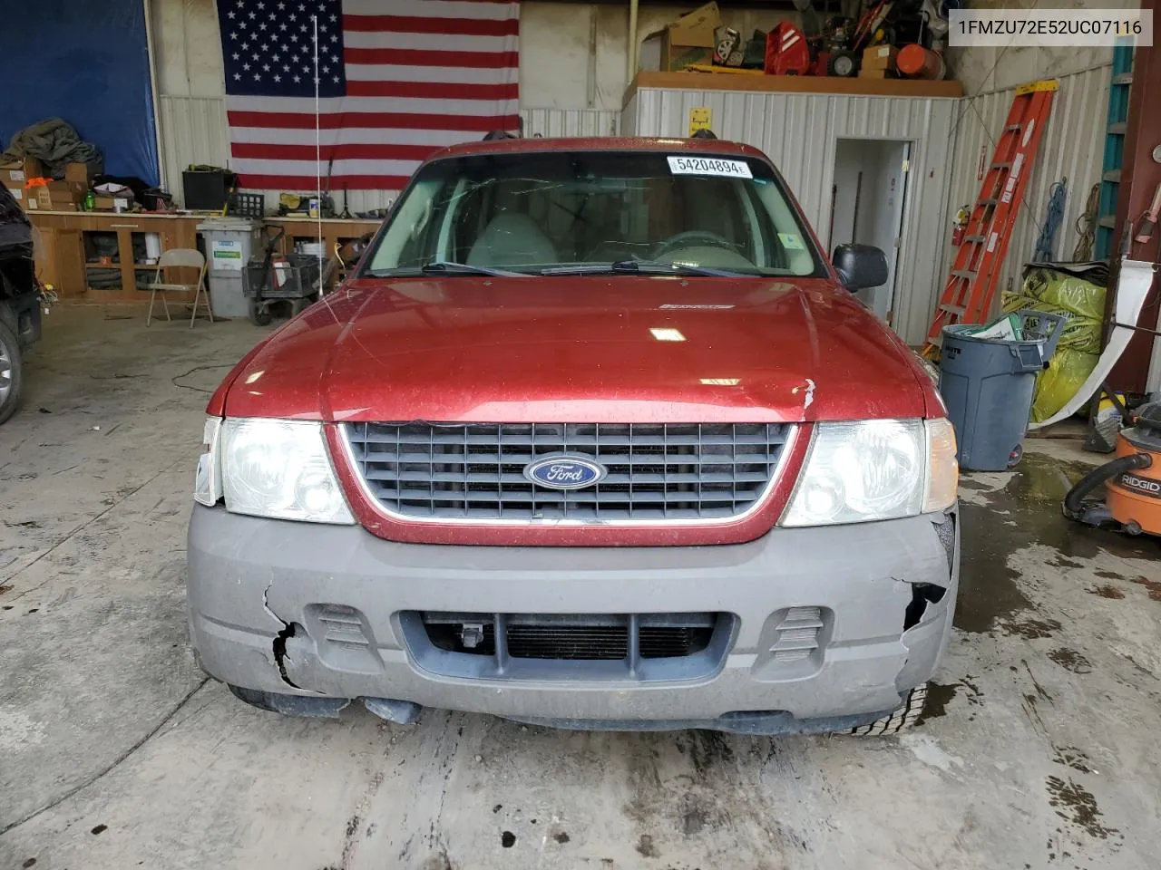 2002 Ford Explorer Xls VIN: 1FMZU72E52UC07116 Lot: 54204894